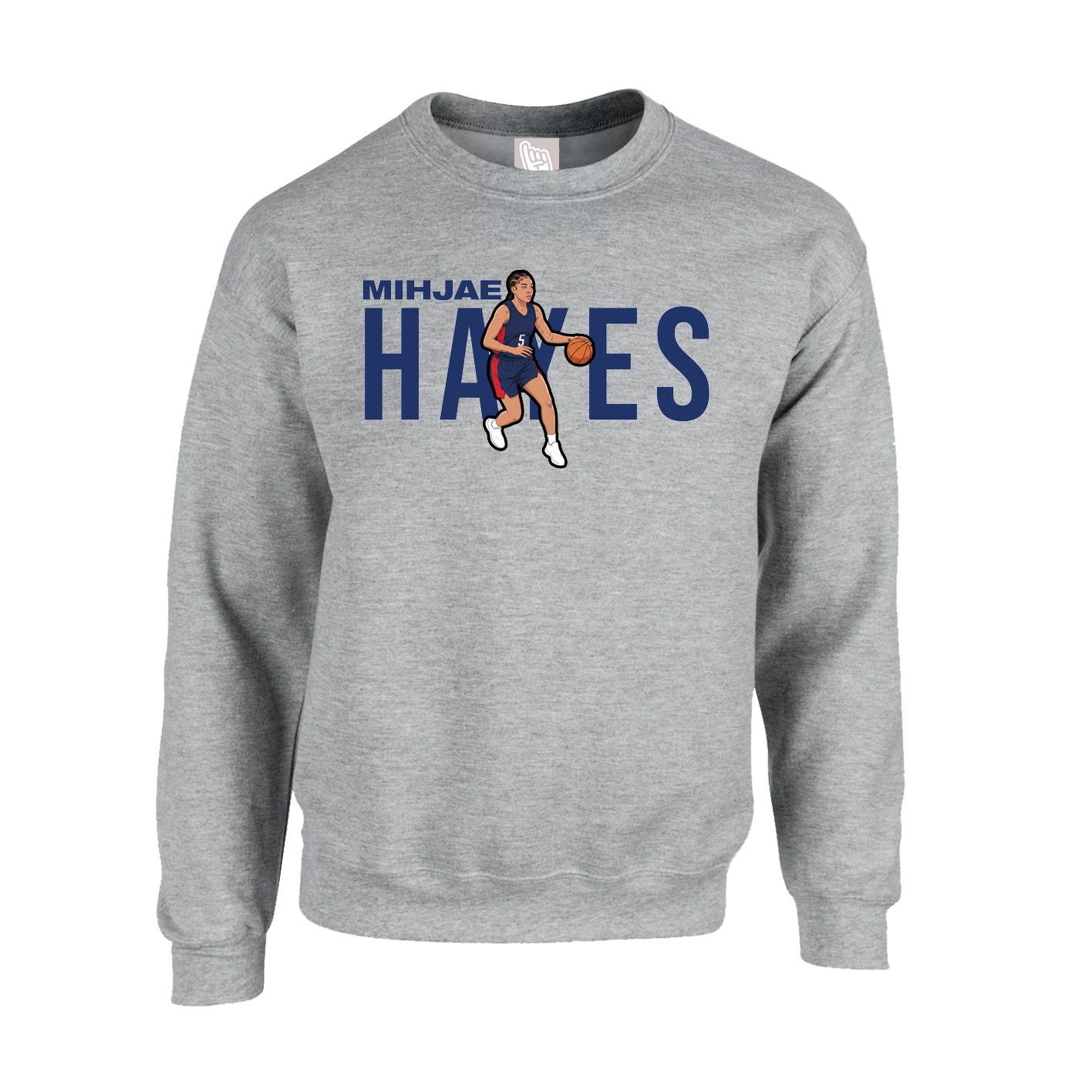 Fleece Crew — Player Name in Grey