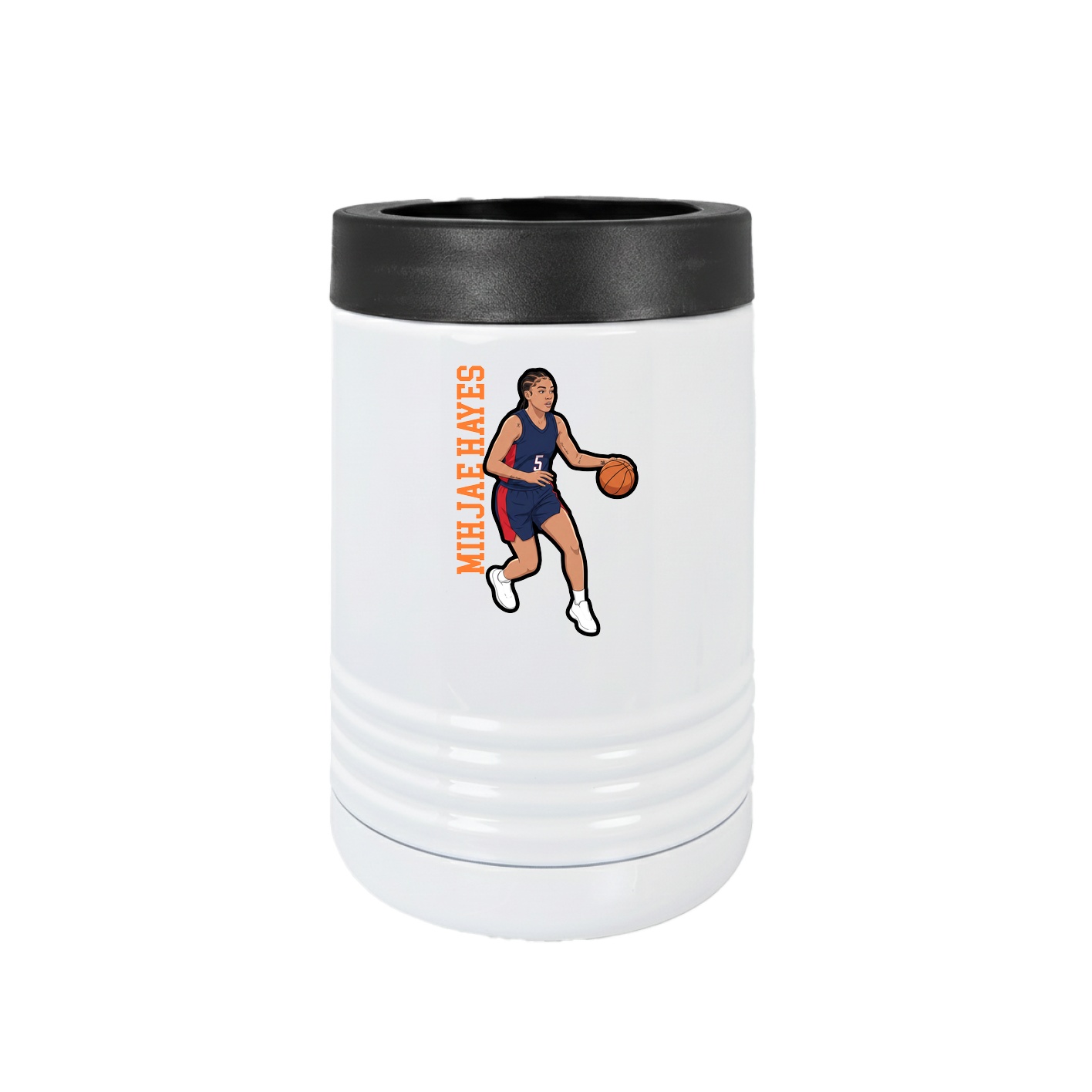 Beverage Holder — Name Vertical in White
