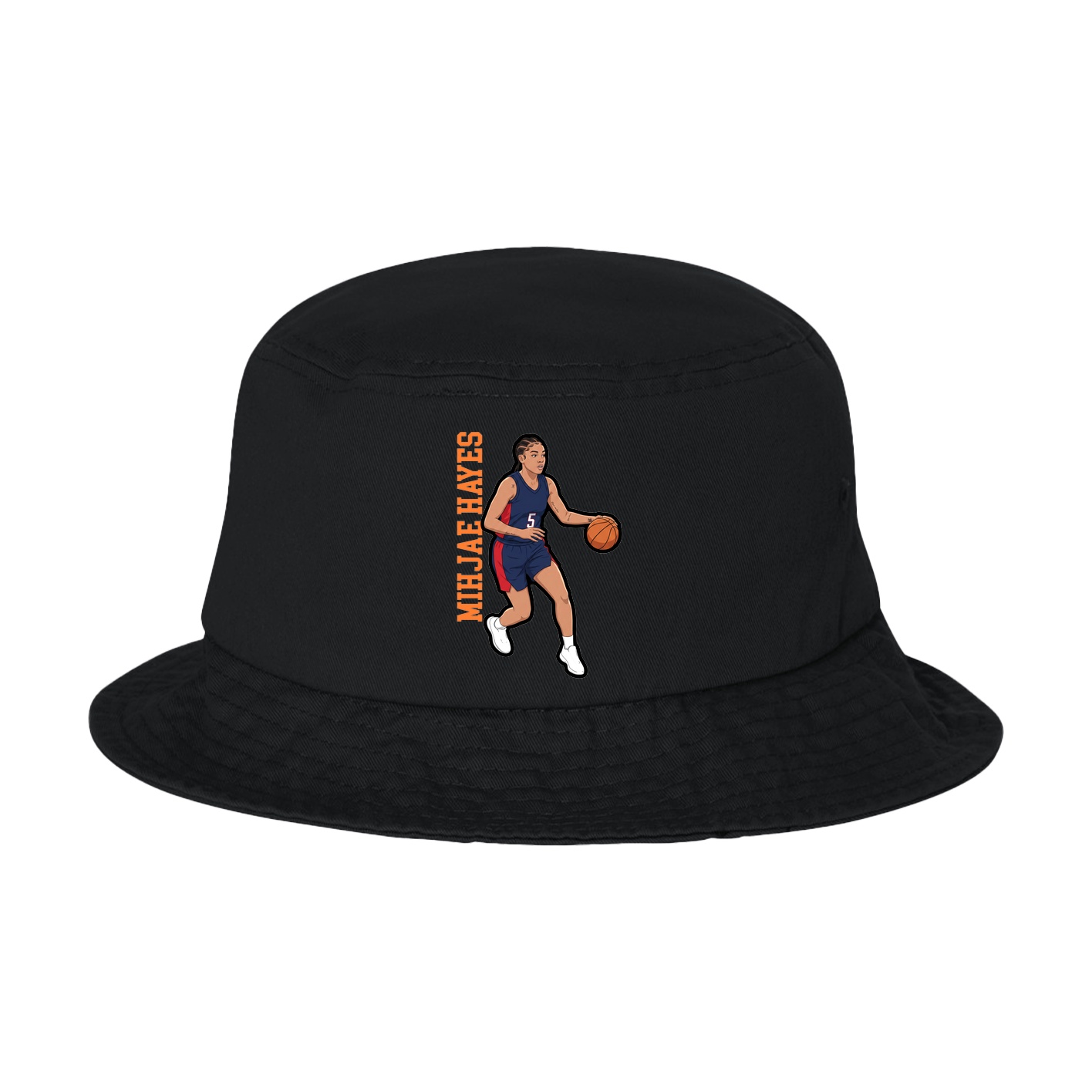 Bucket Cap — Name Vertical in Black