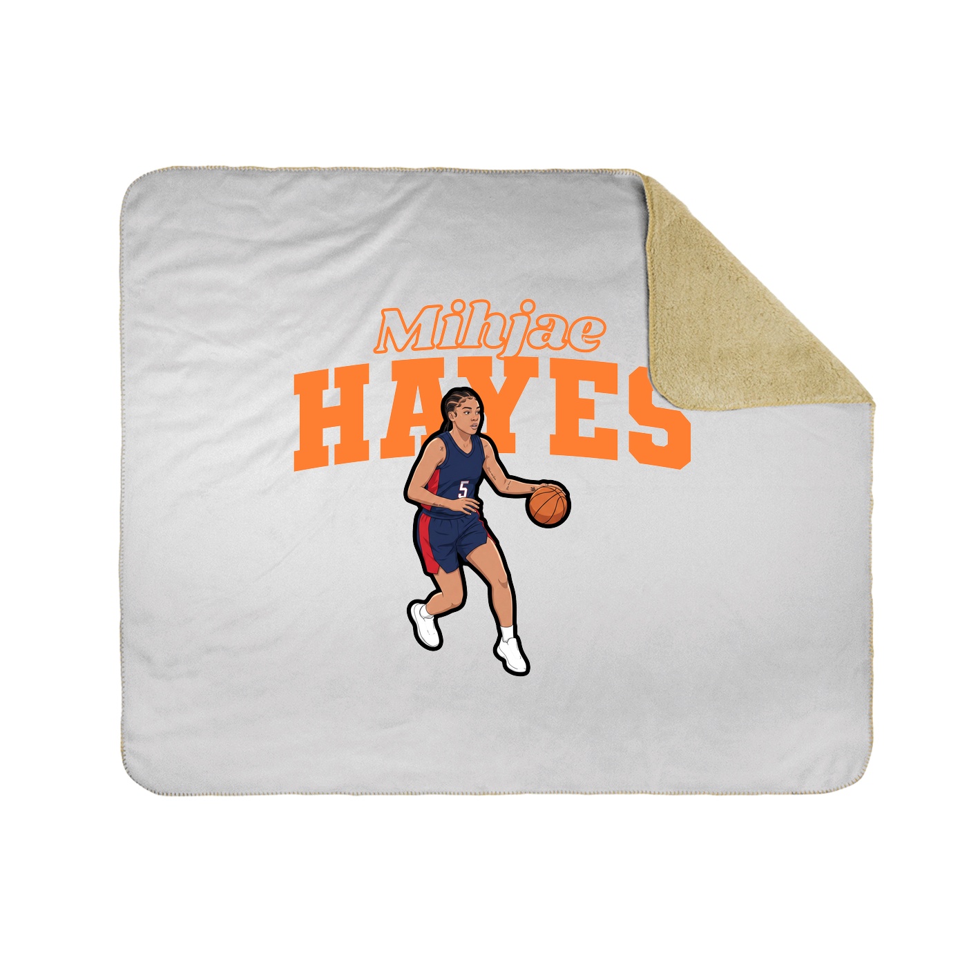 Throw Blanket — Name Arch in White