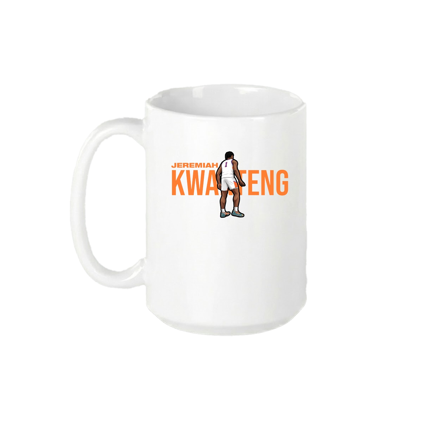 15oz Coffee Mug — Player Name in White