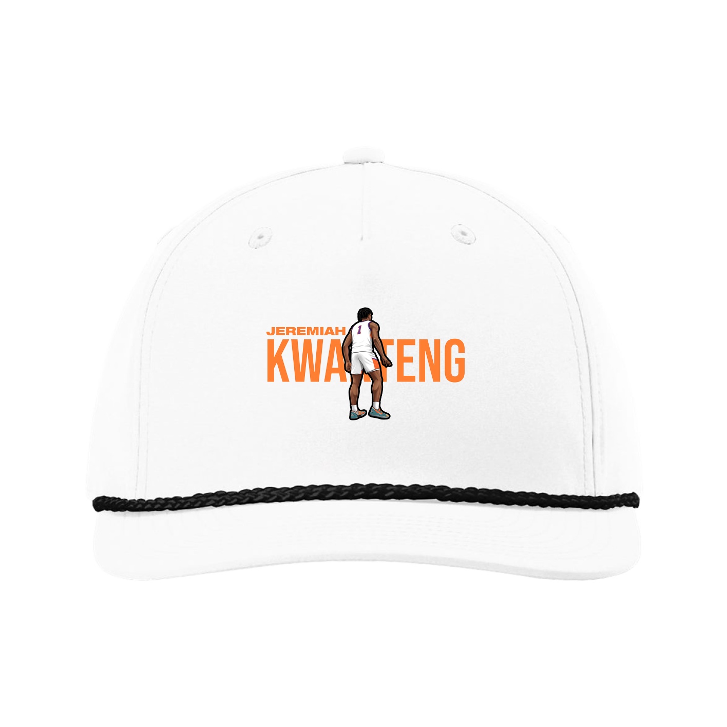 Five-Panel Classic Rope Cap — Player Name in White