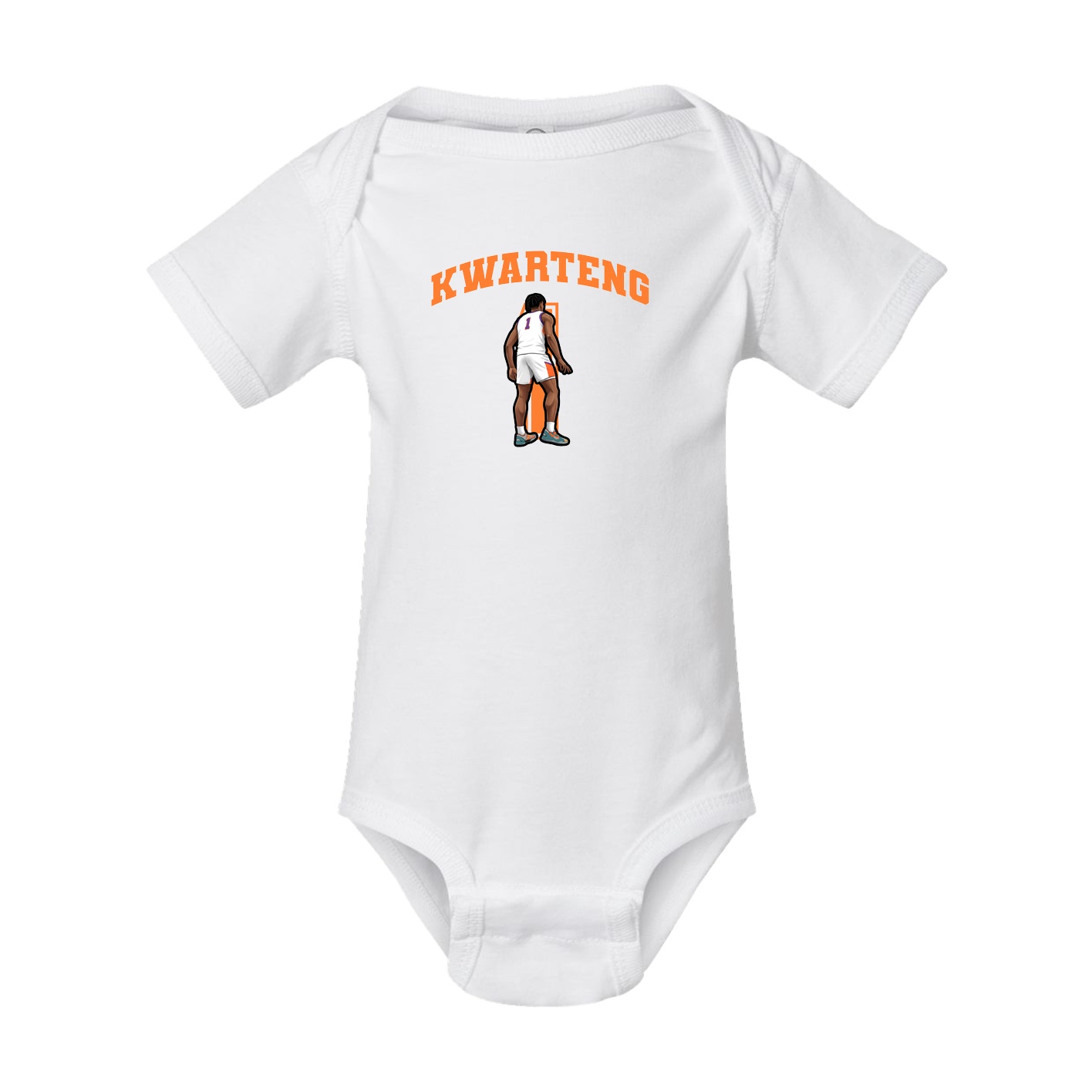 Baby Onesie — Number in White