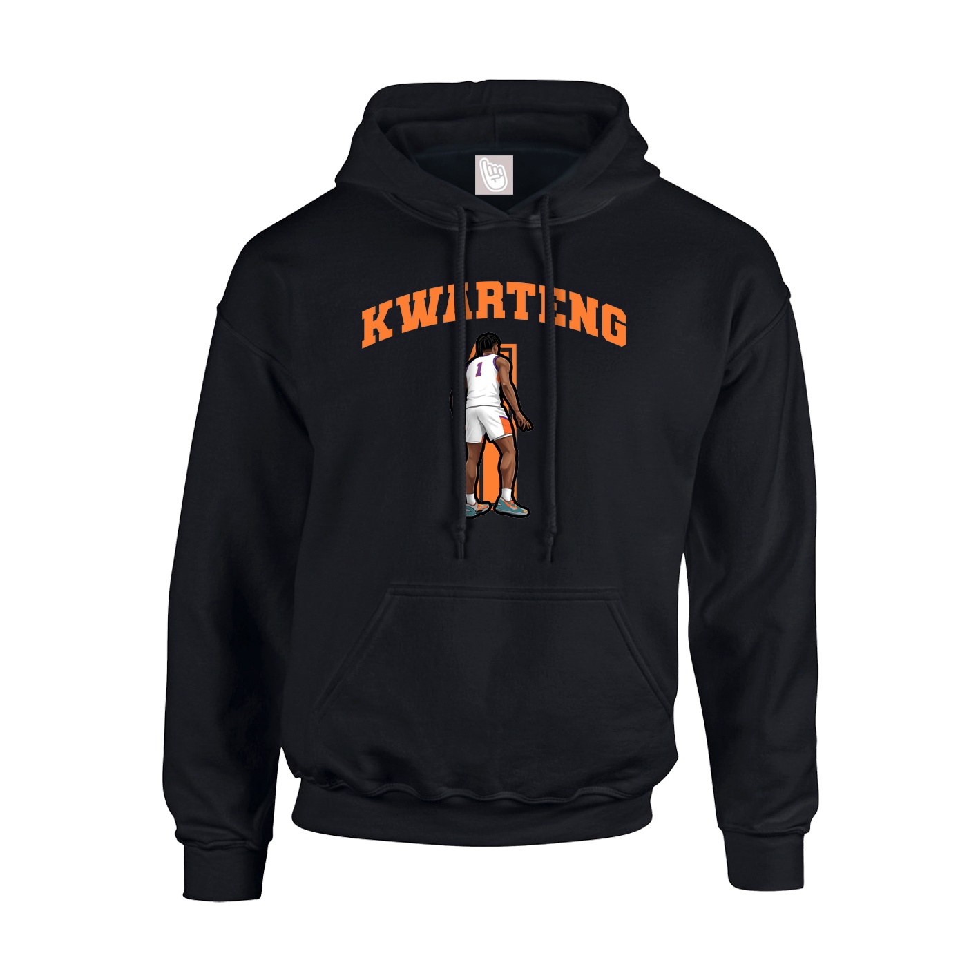 Youth Hoodie — Number in Black