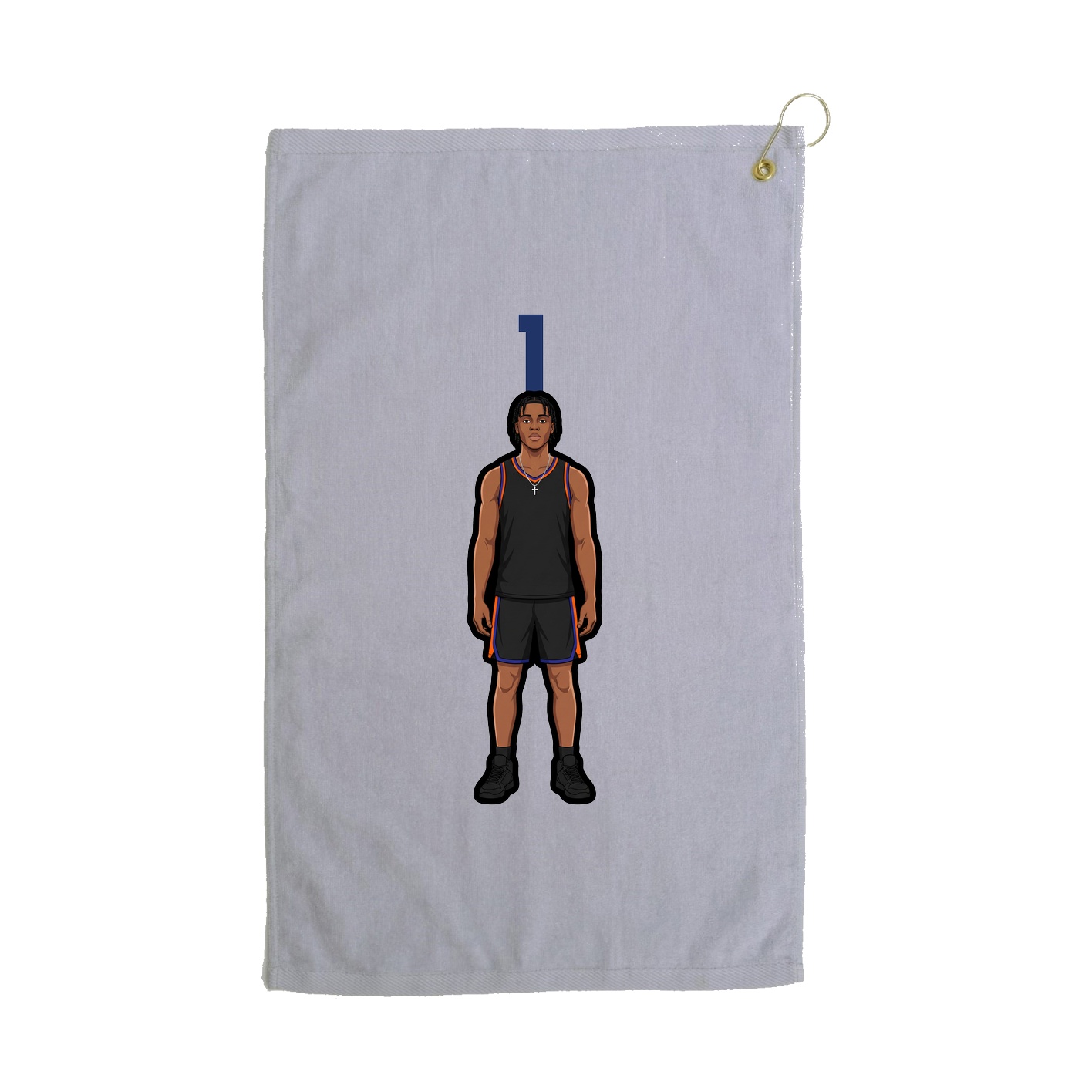 Golf Towel — Number Top in Grey