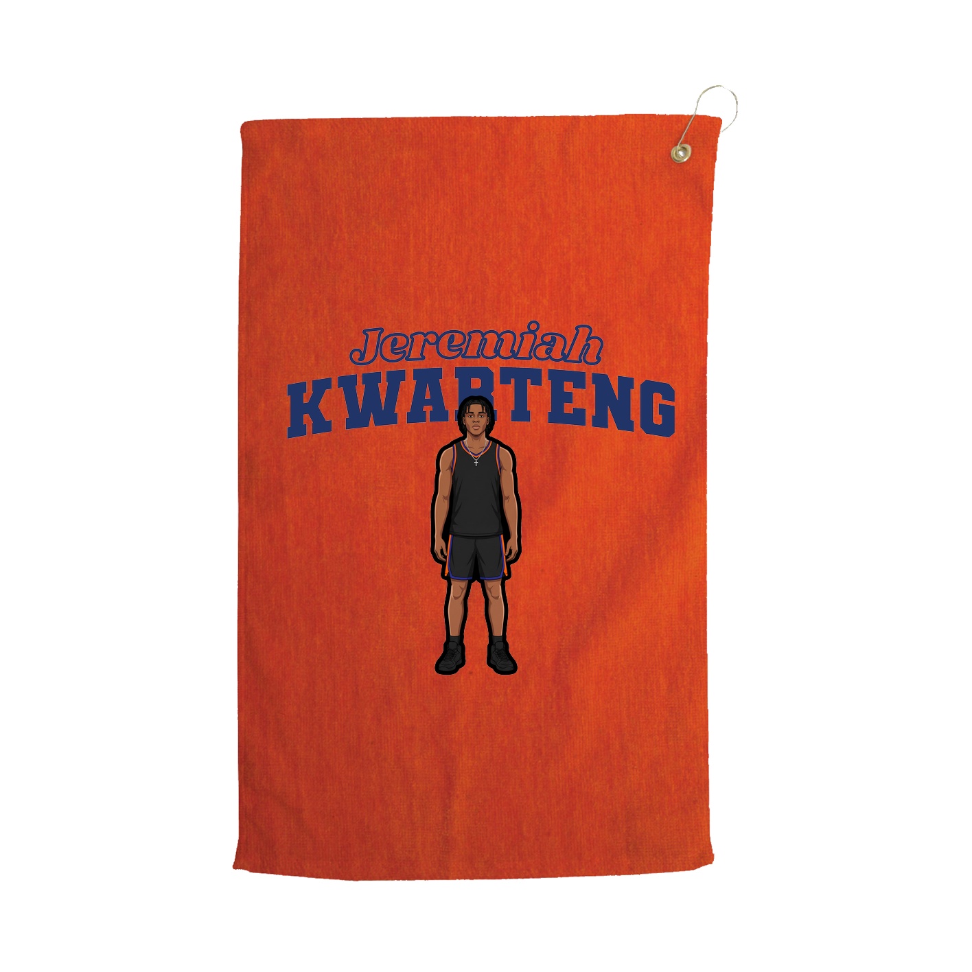 Golf Towel — Name Arch in Orange