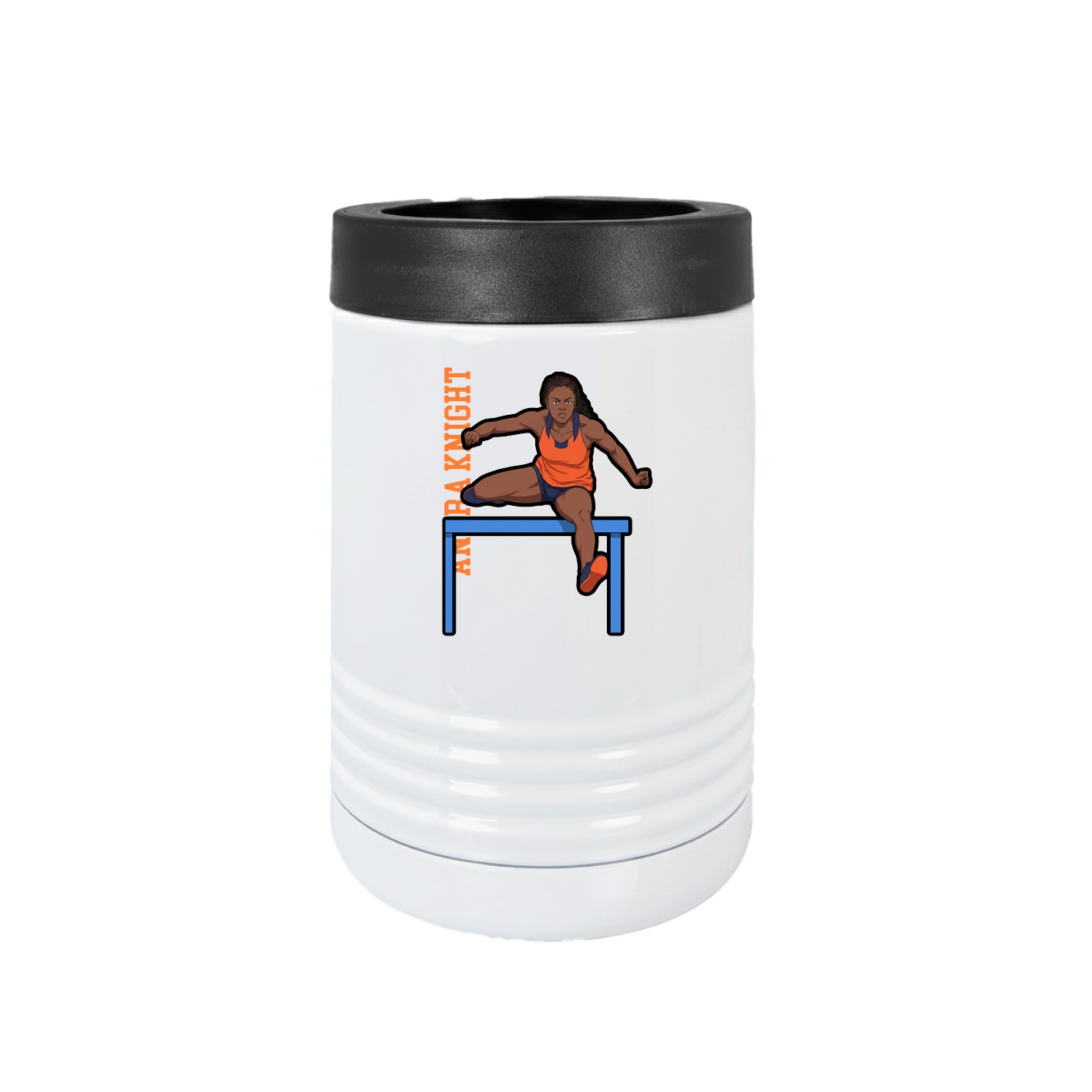 Beverage Holder — Name Vertical in White