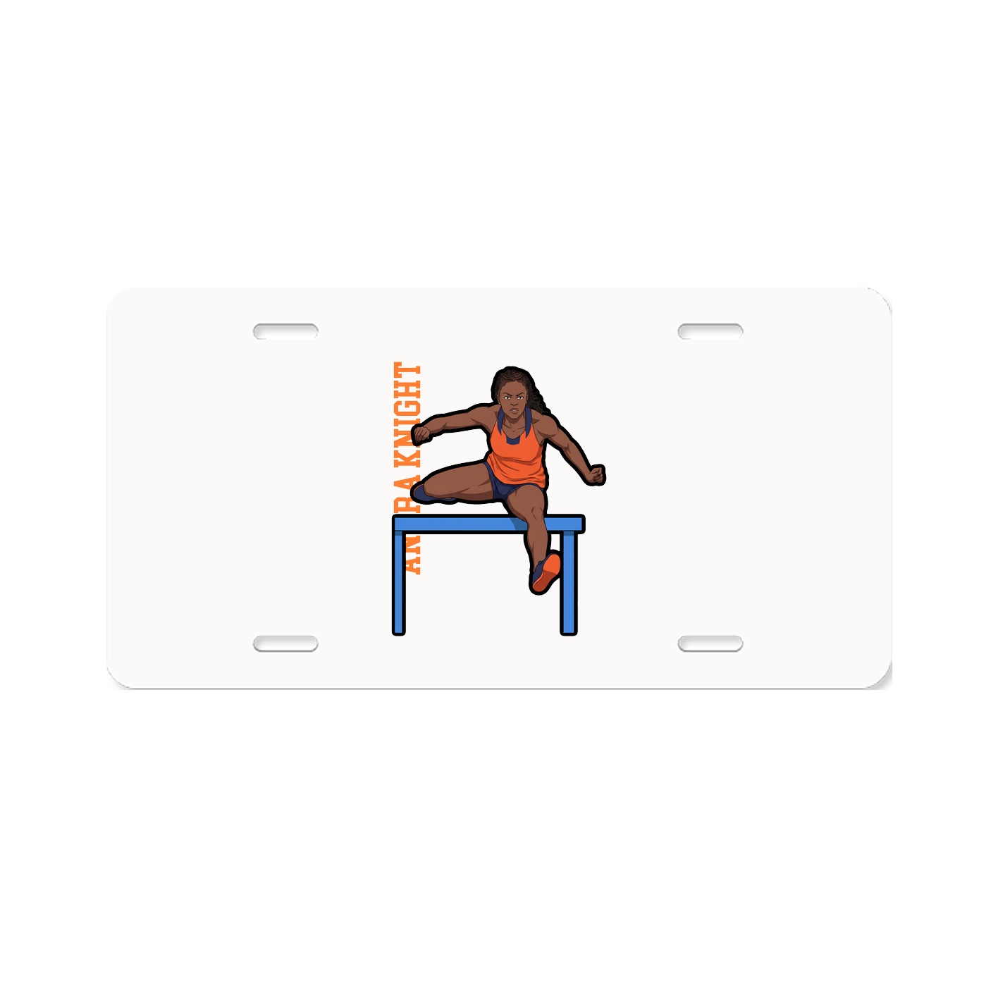 License Plate — Name Vertical in Classic