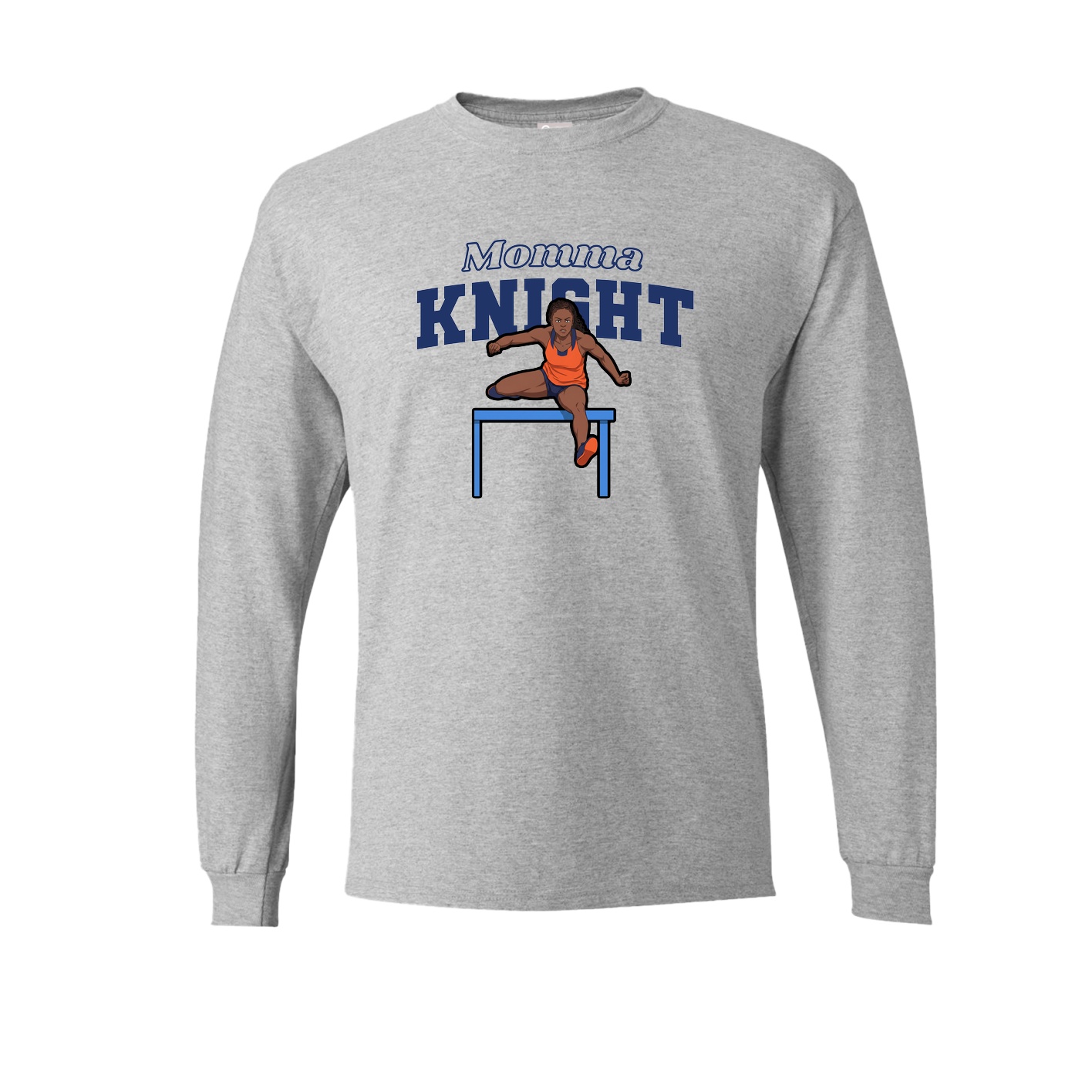 Long Sleeve Tee — Mothers Day Block in Grey
