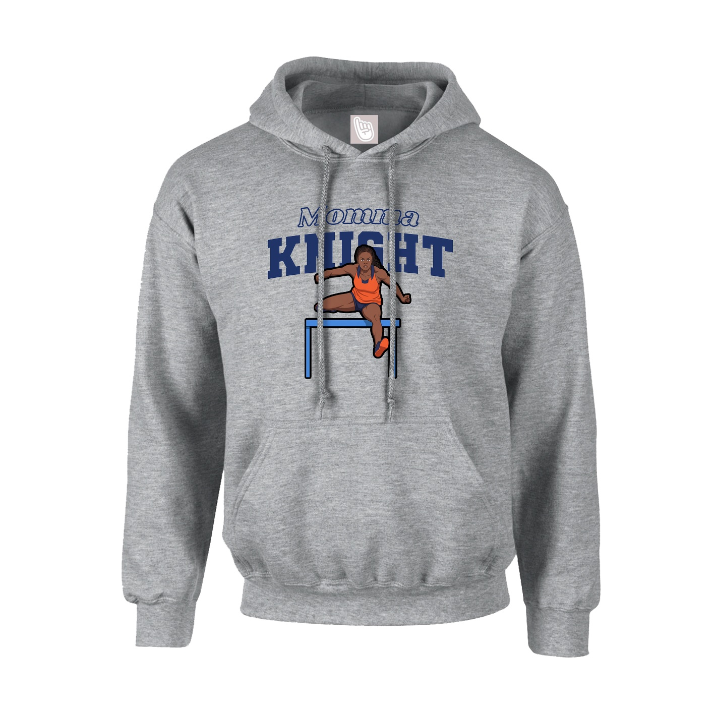 Youth Hoodie — Mothers Day Block in Grey