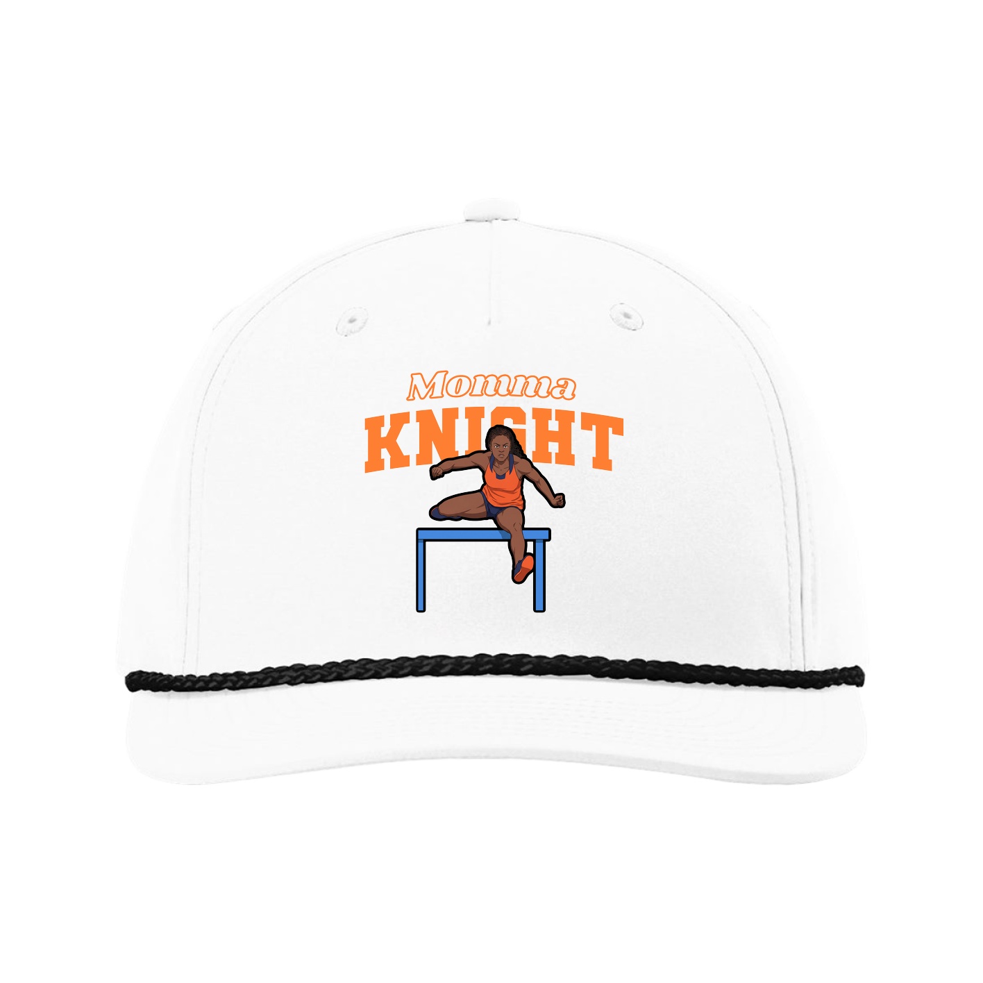 Five-Panel Classic Rope Cap — Mothers Day Block in White