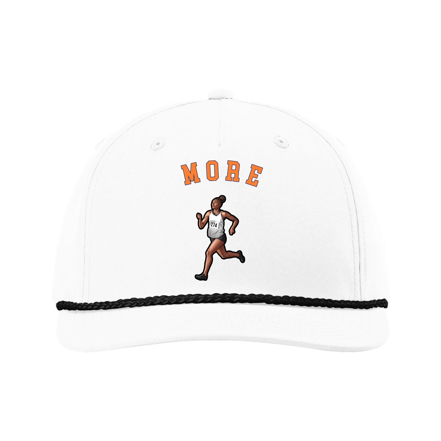 Five-Panel Classic Rope Cap — Shirsey Arch in White