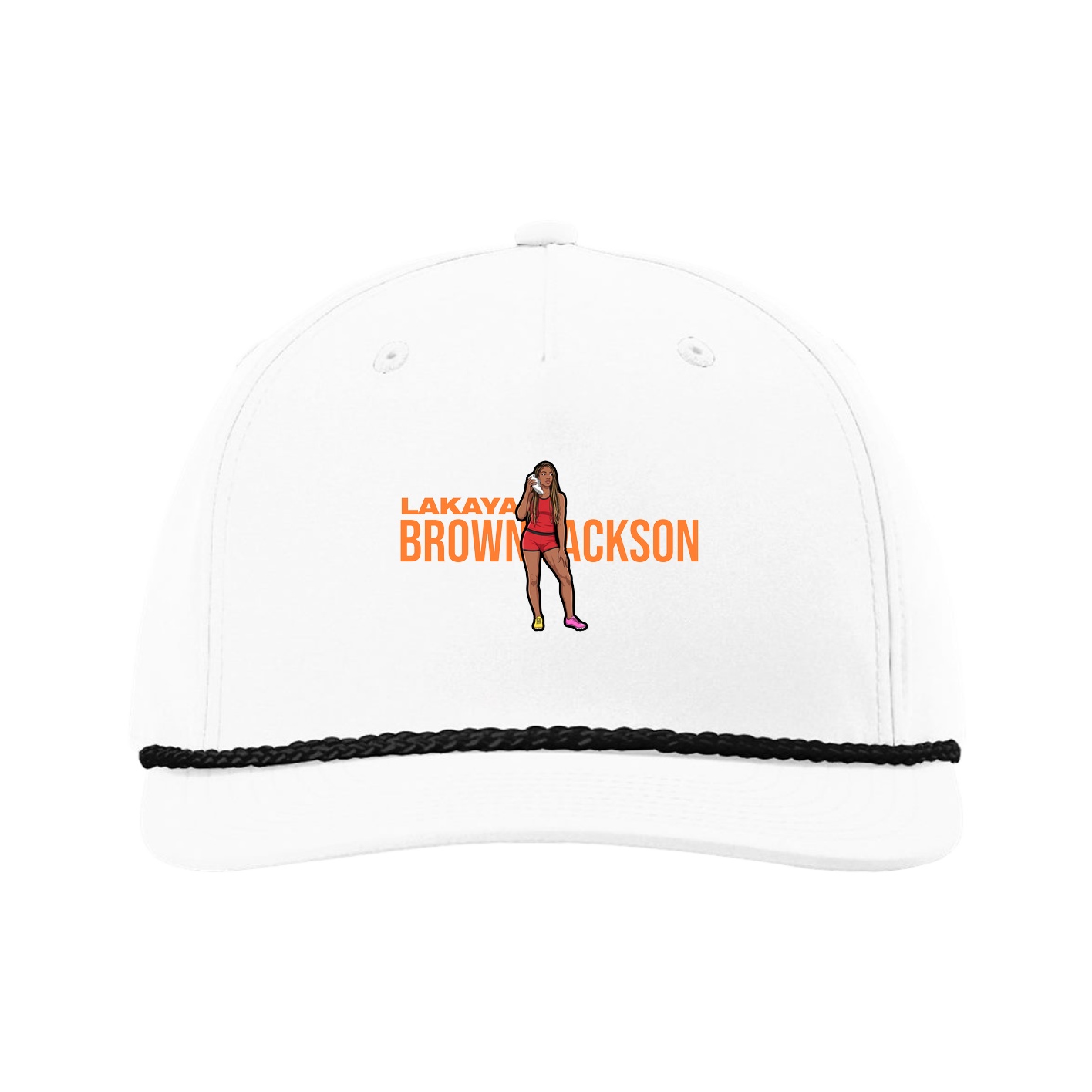 Five-Panel Classic Rope Cap — Player Name in White