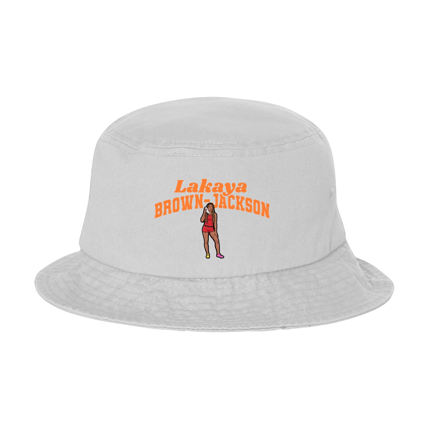 Bucket Cap — Signature Arch in White