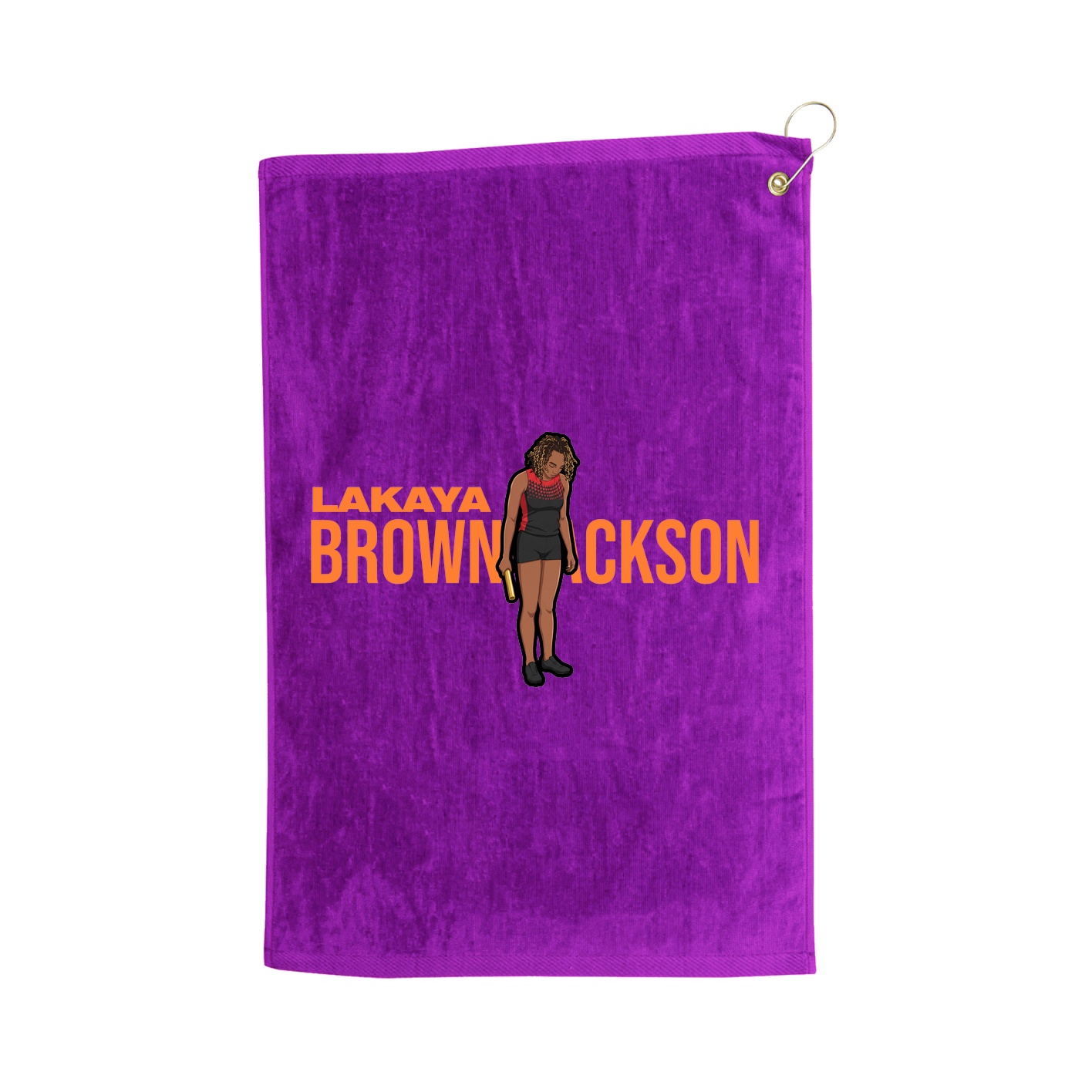 Golf Towel — Player Name in Purple
