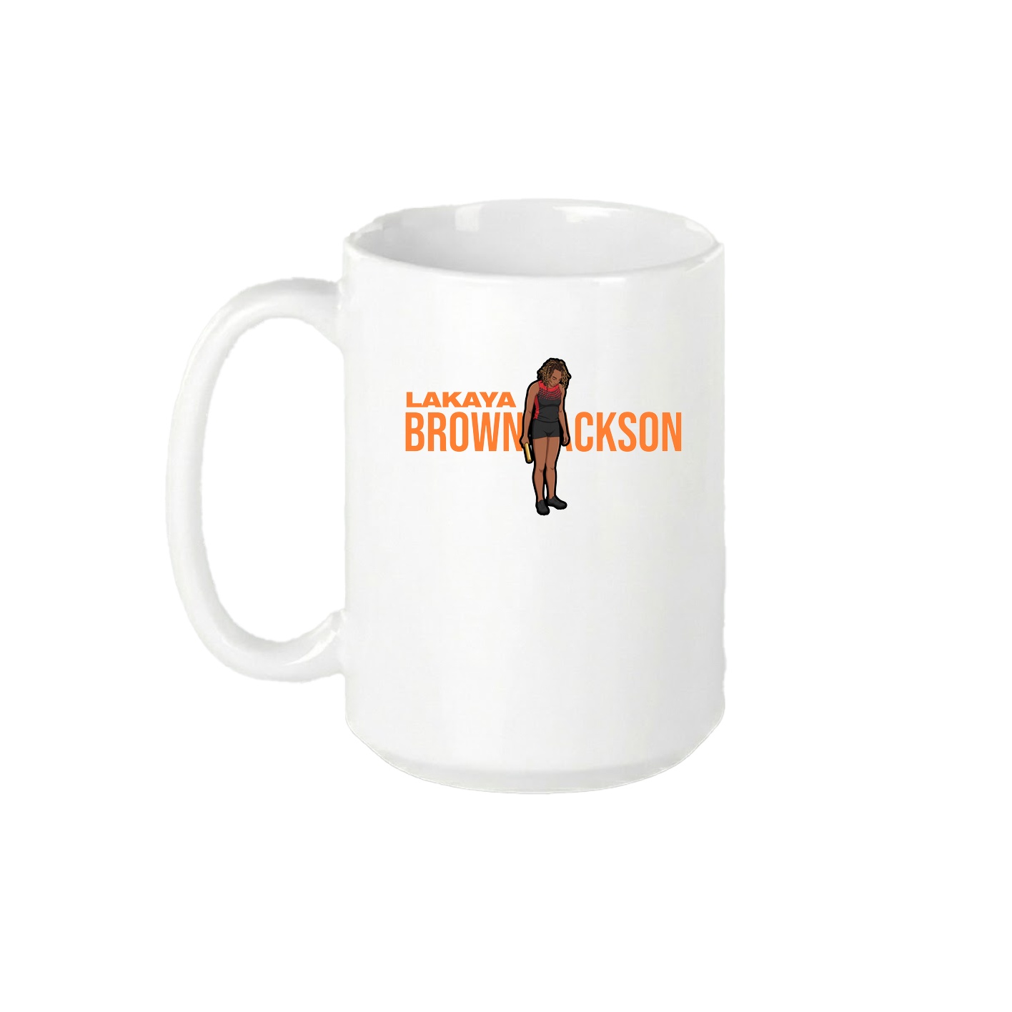 15oz Coffee Mug — Player Name in White