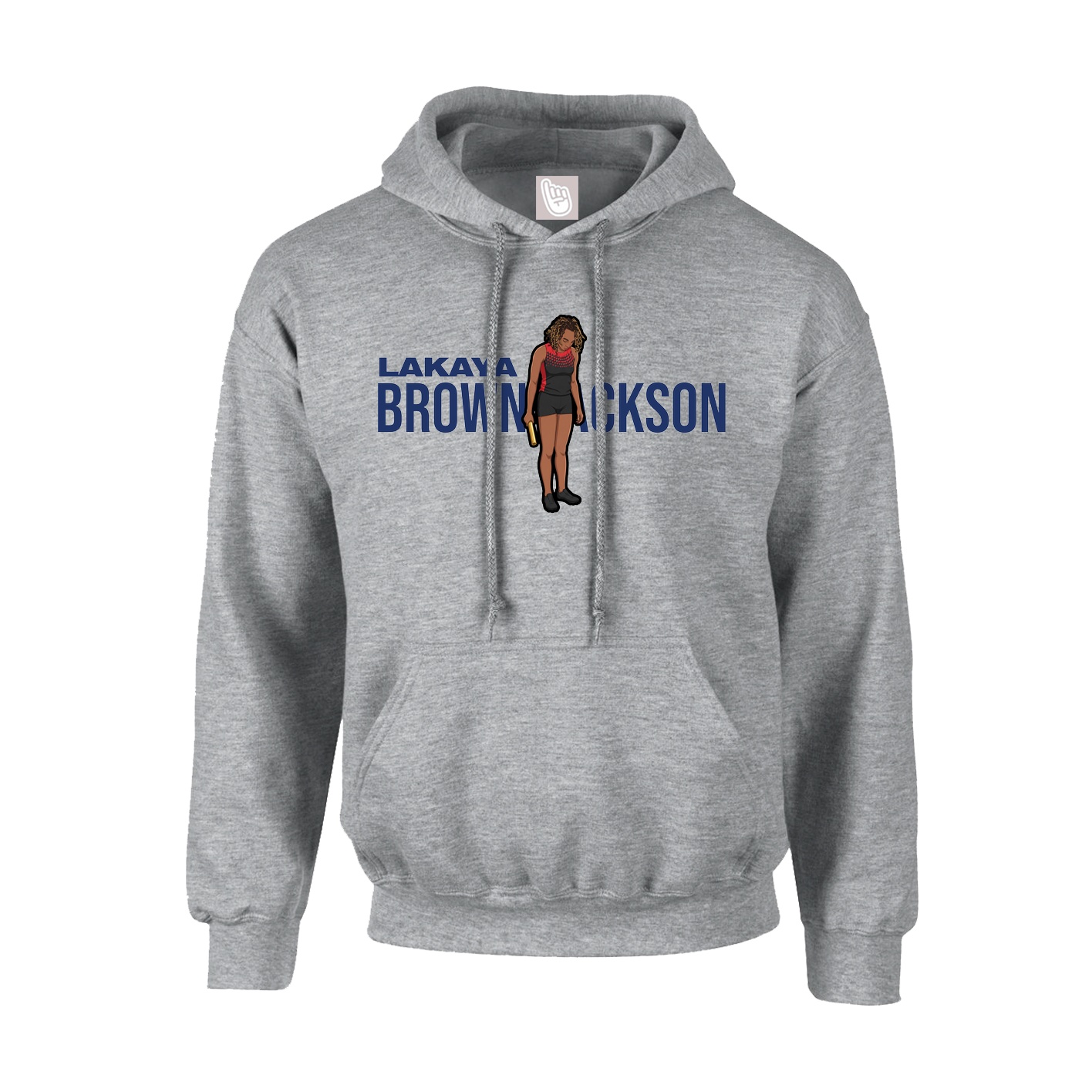 Youth Hoodie — Player Name in Grey