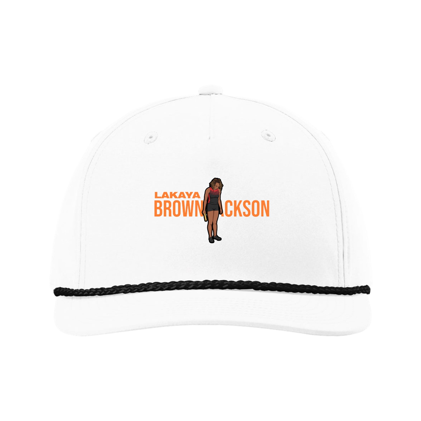 Five-Panel Classic Rope Cap — Player Name in White