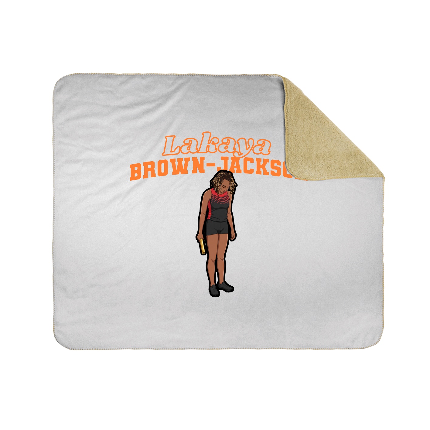 Throw Blanket — Name Arch in White