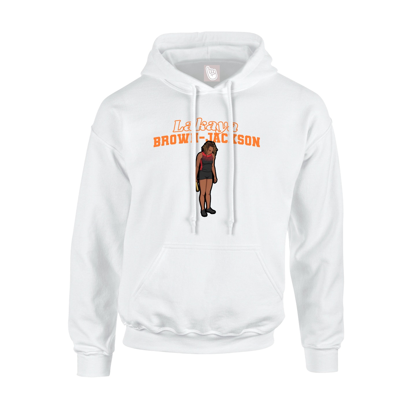 Hoodie — Name Arch in White