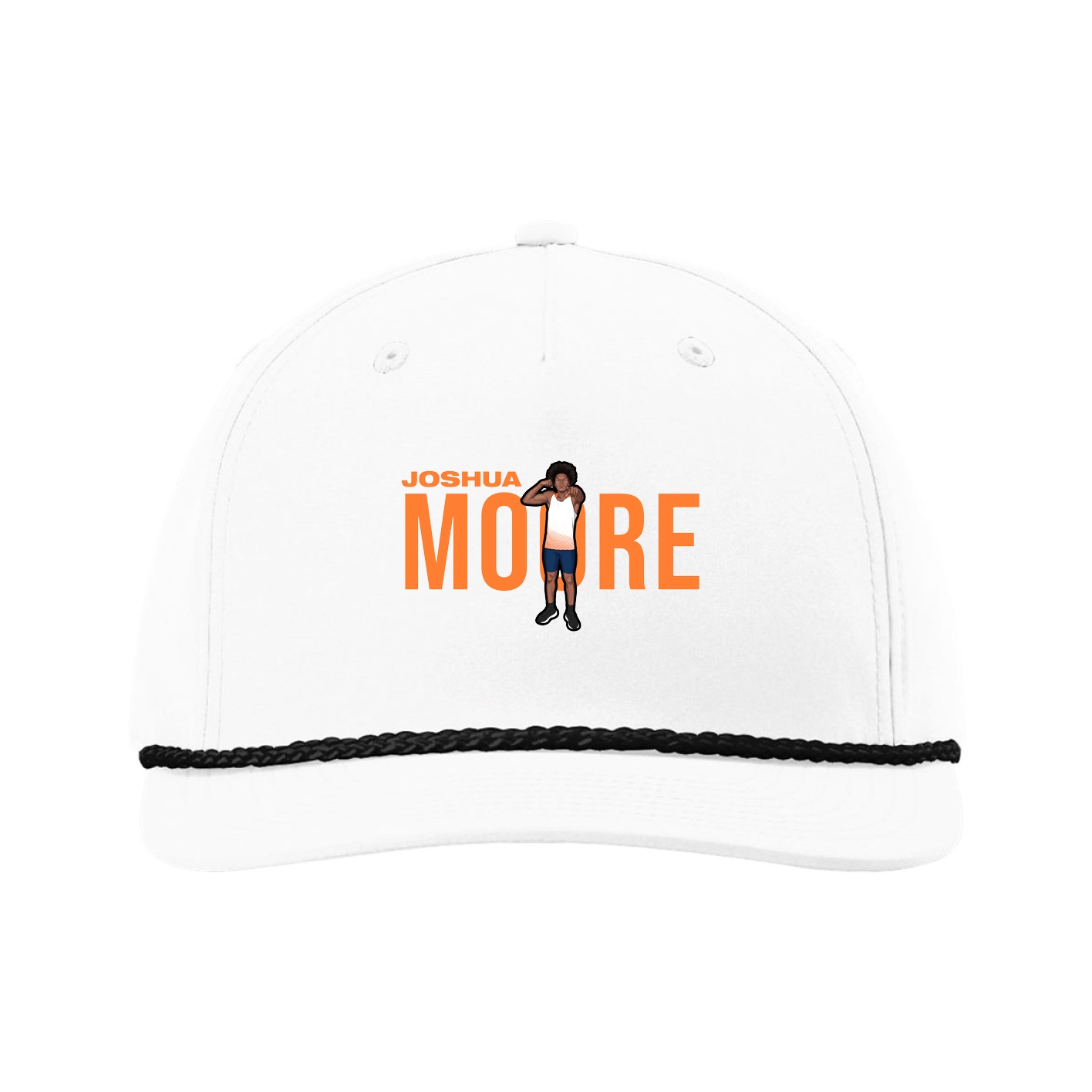 Five-Panel Classic Rope Cap — Player Name in White