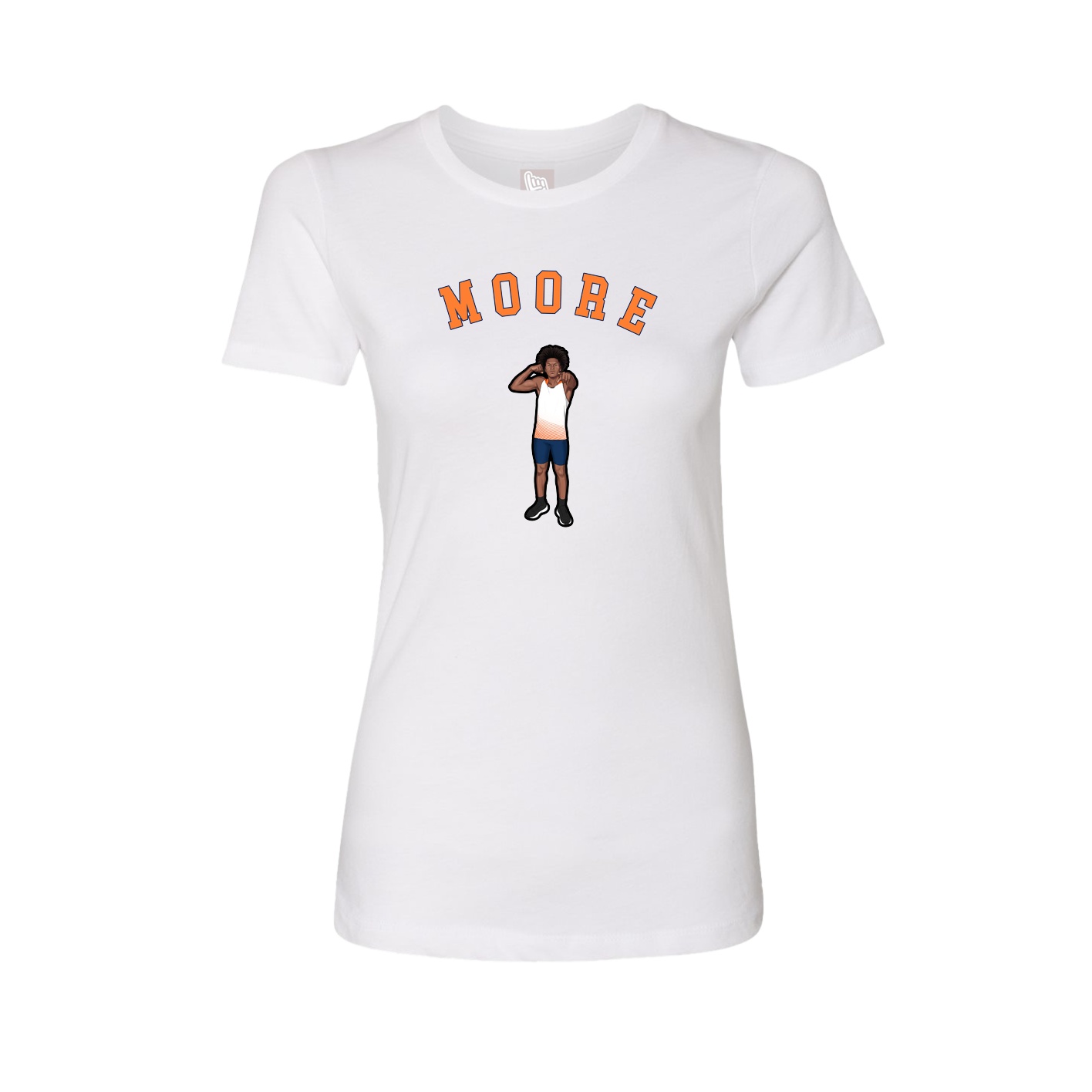 Fitted Women's Tee — Shirsey Arch in White