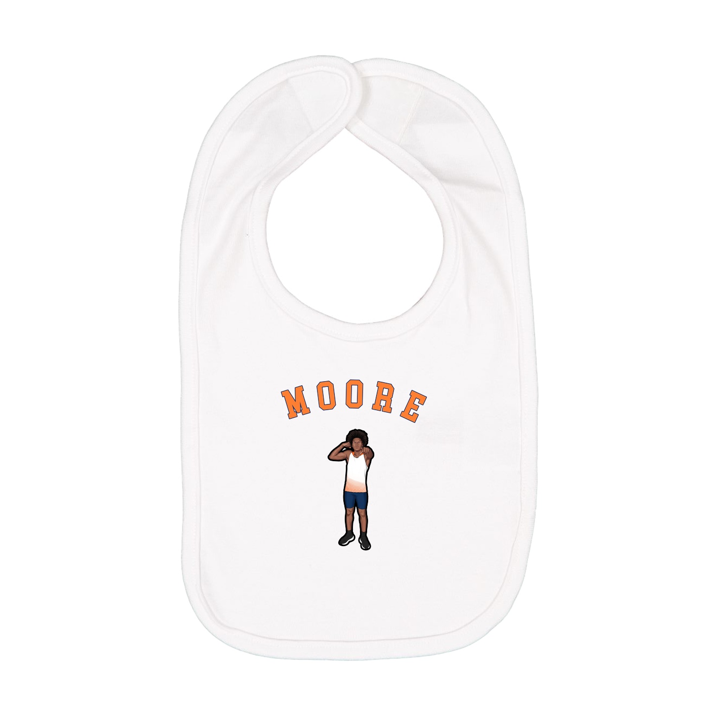 Infant Bib — Shirsey Arch in White