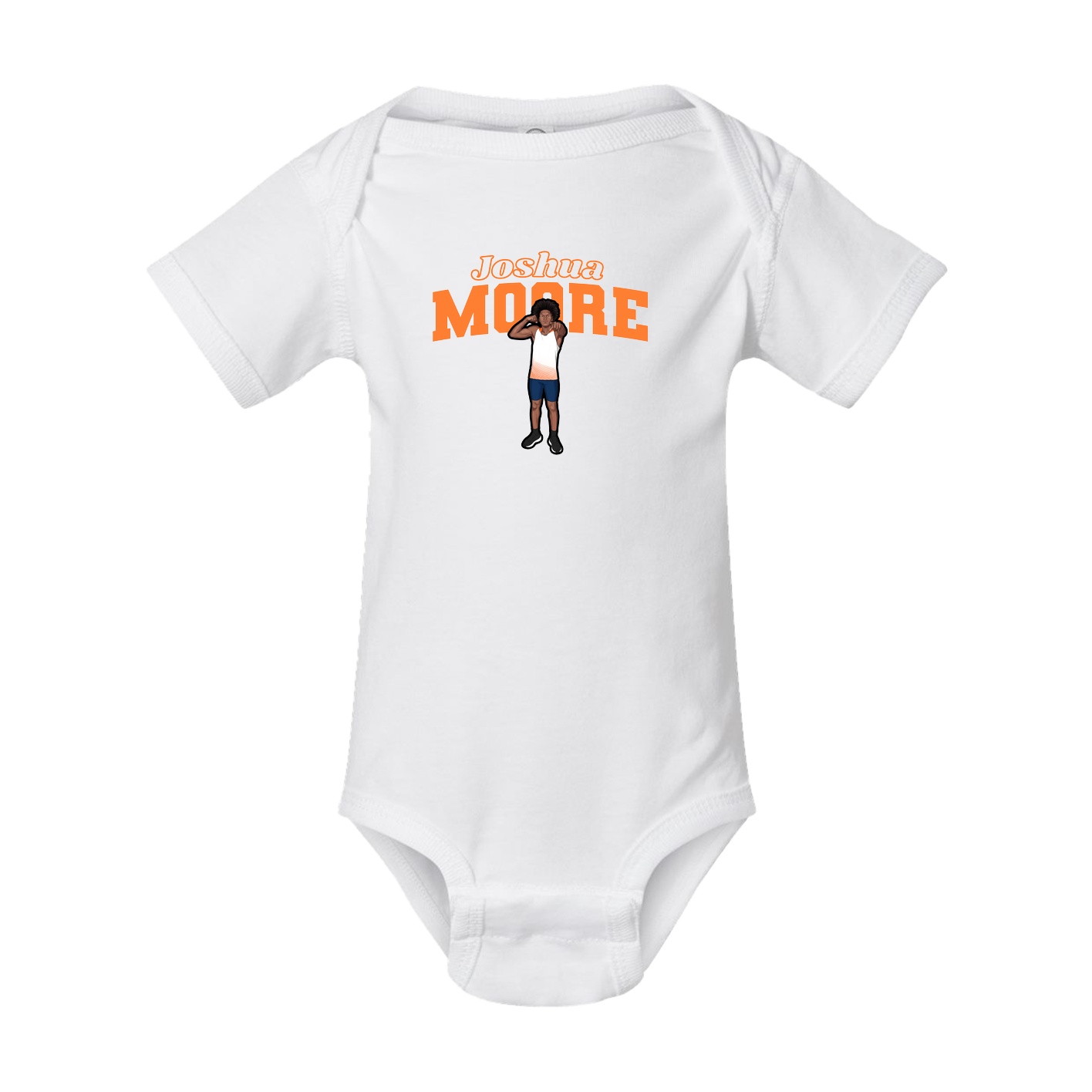 Baby Onesie — Name Arch in White