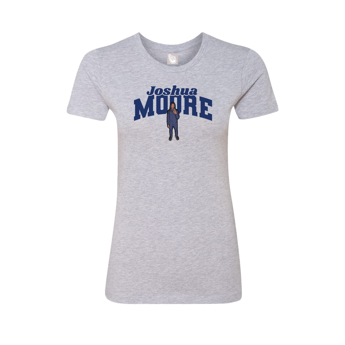 Fitted Women's Tee — Signature Arch in Grey