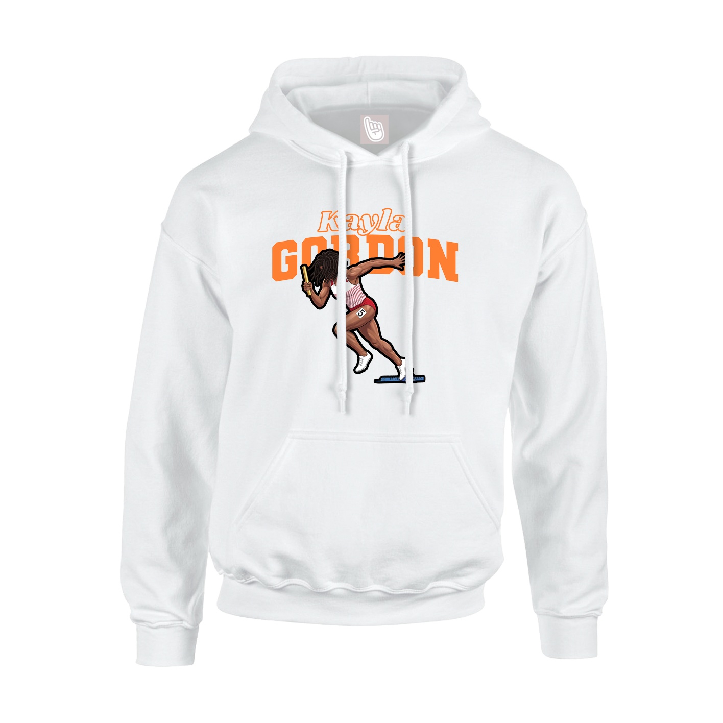 Hoodie — Name Arch in White