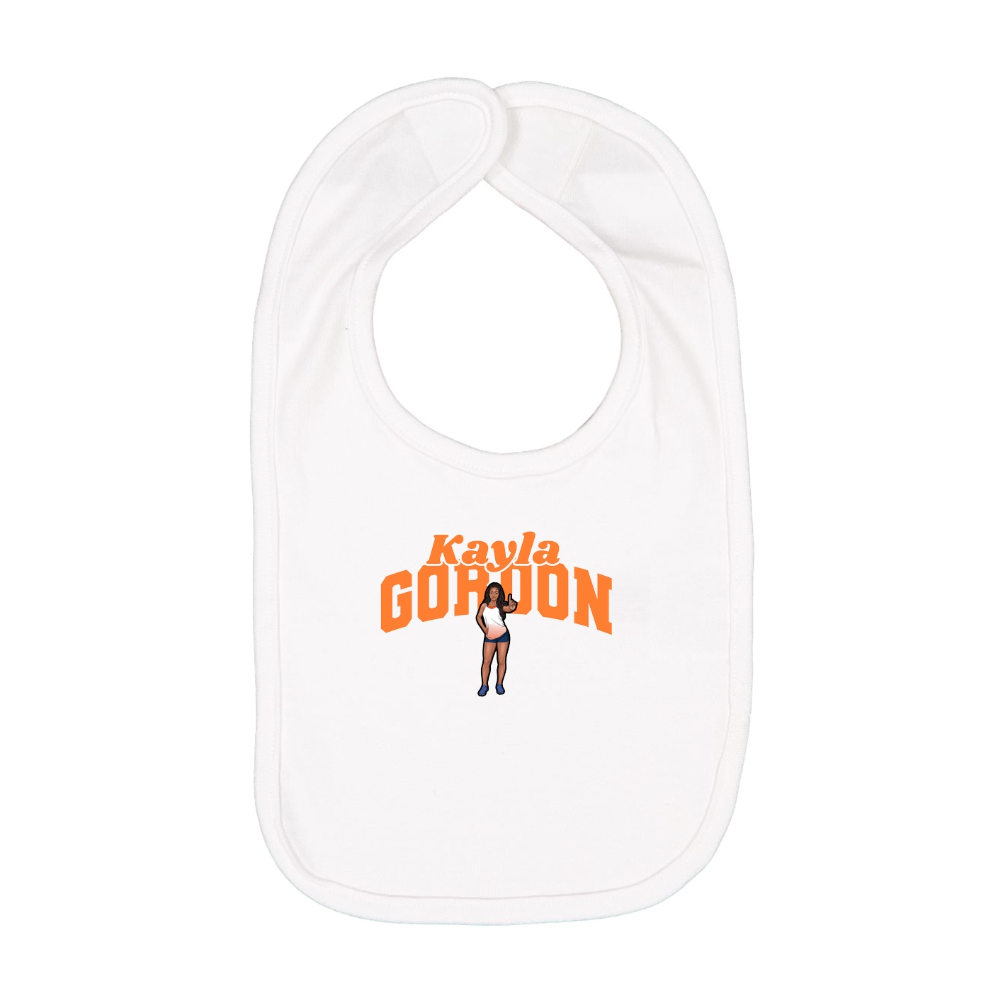 Infant Bib — Signature Arch in White