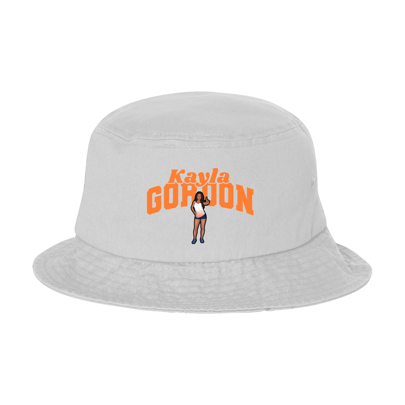 Bucket Cap — Signature Arch in White