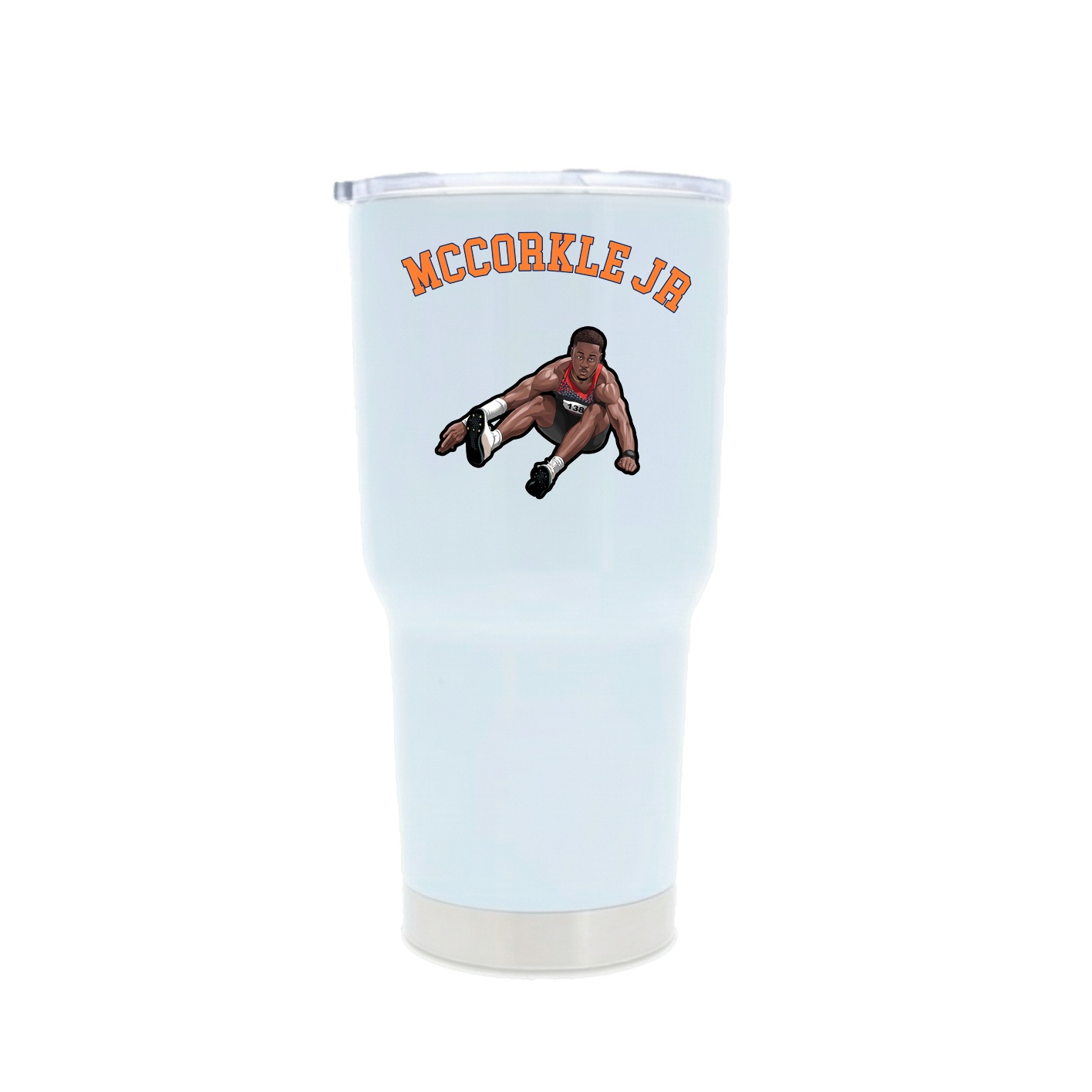 30oz Stainless Steel Tumbler — Shirsey Arch in White