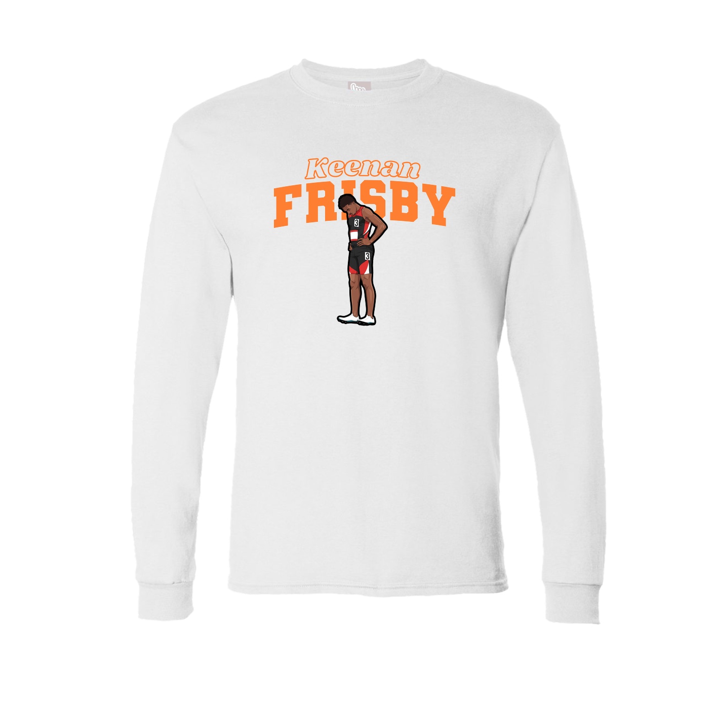 Long Sleeve Tee — Name Arch in White
