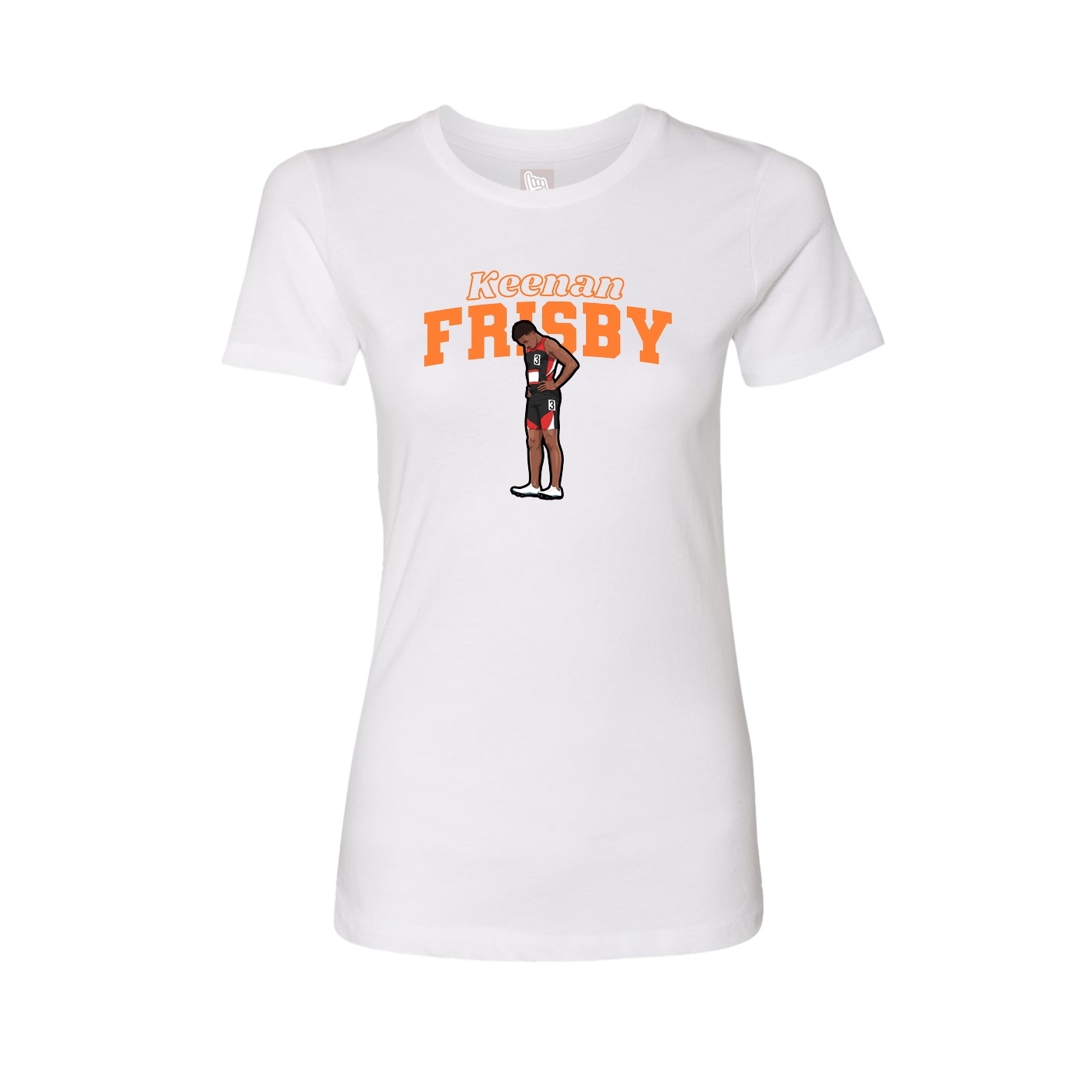 Womens Tee — Name Arch in White