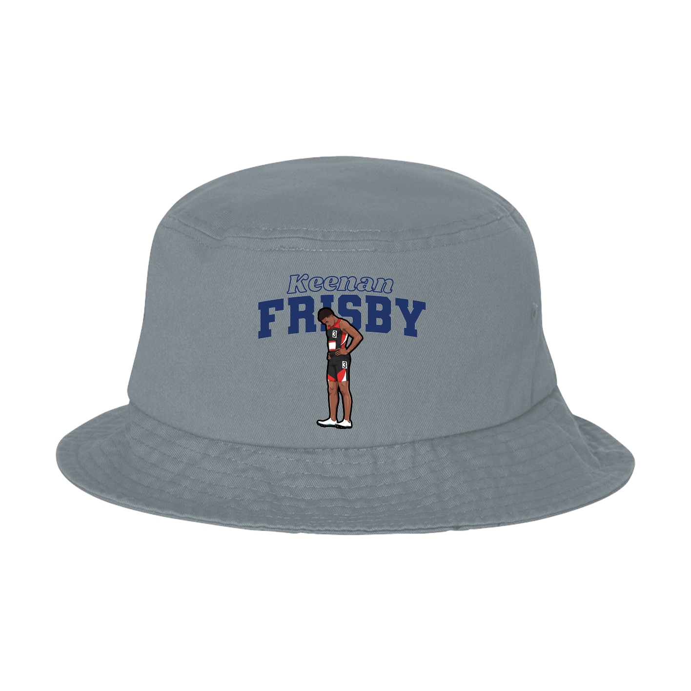 Bucket Cap — Name Arch in Grey