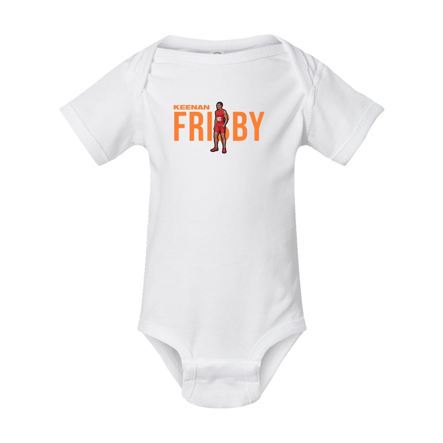 Baby Onesie — Player Name in White