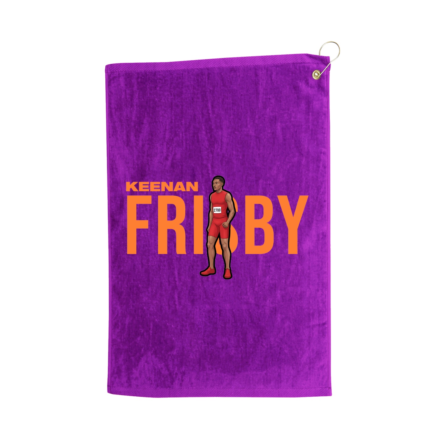 Golf Towel — Player Name in Purple