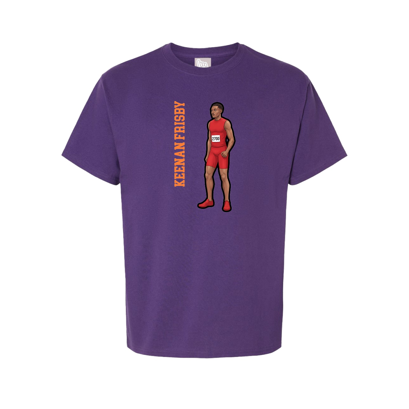 Youth Tee — Name Vertical in Purple