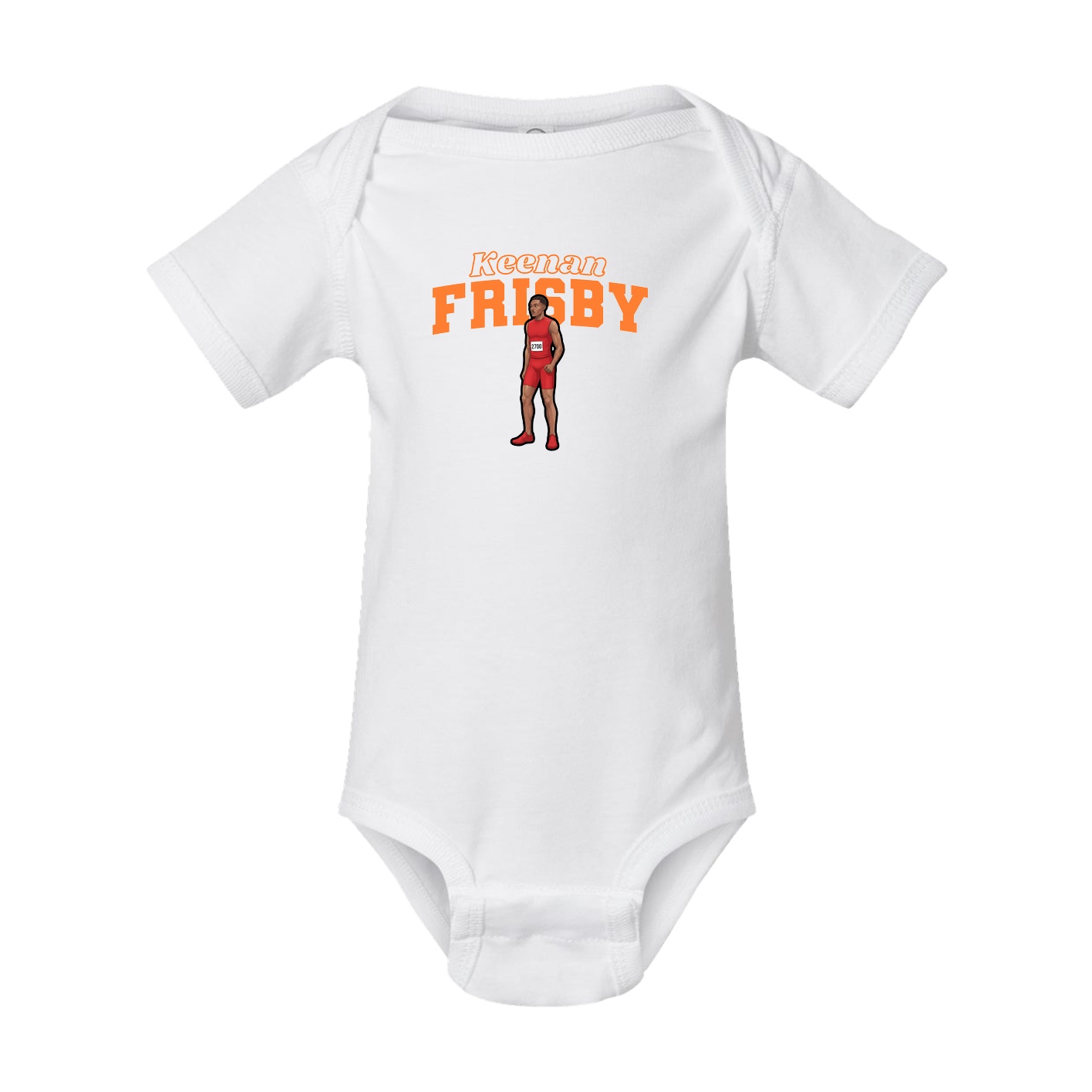 Baby Onesie — Name Arch in White