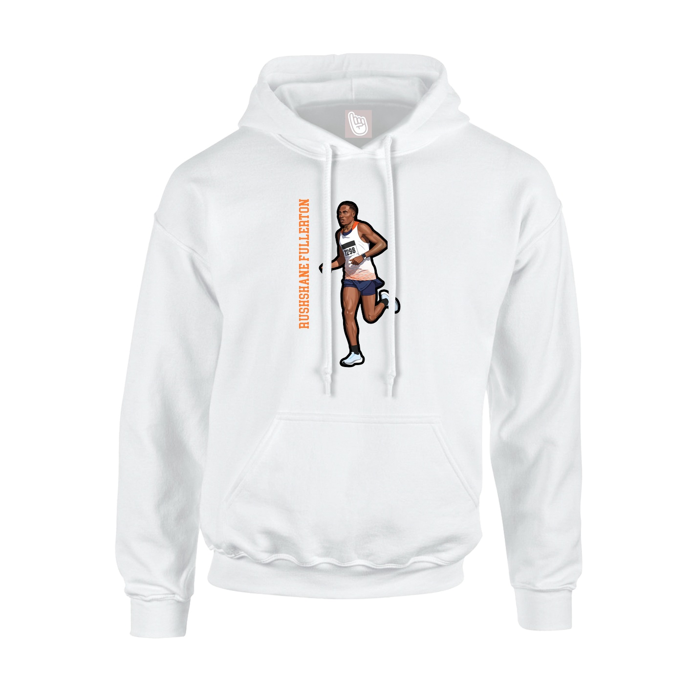 Youth Hoodie — Name Vertical in White