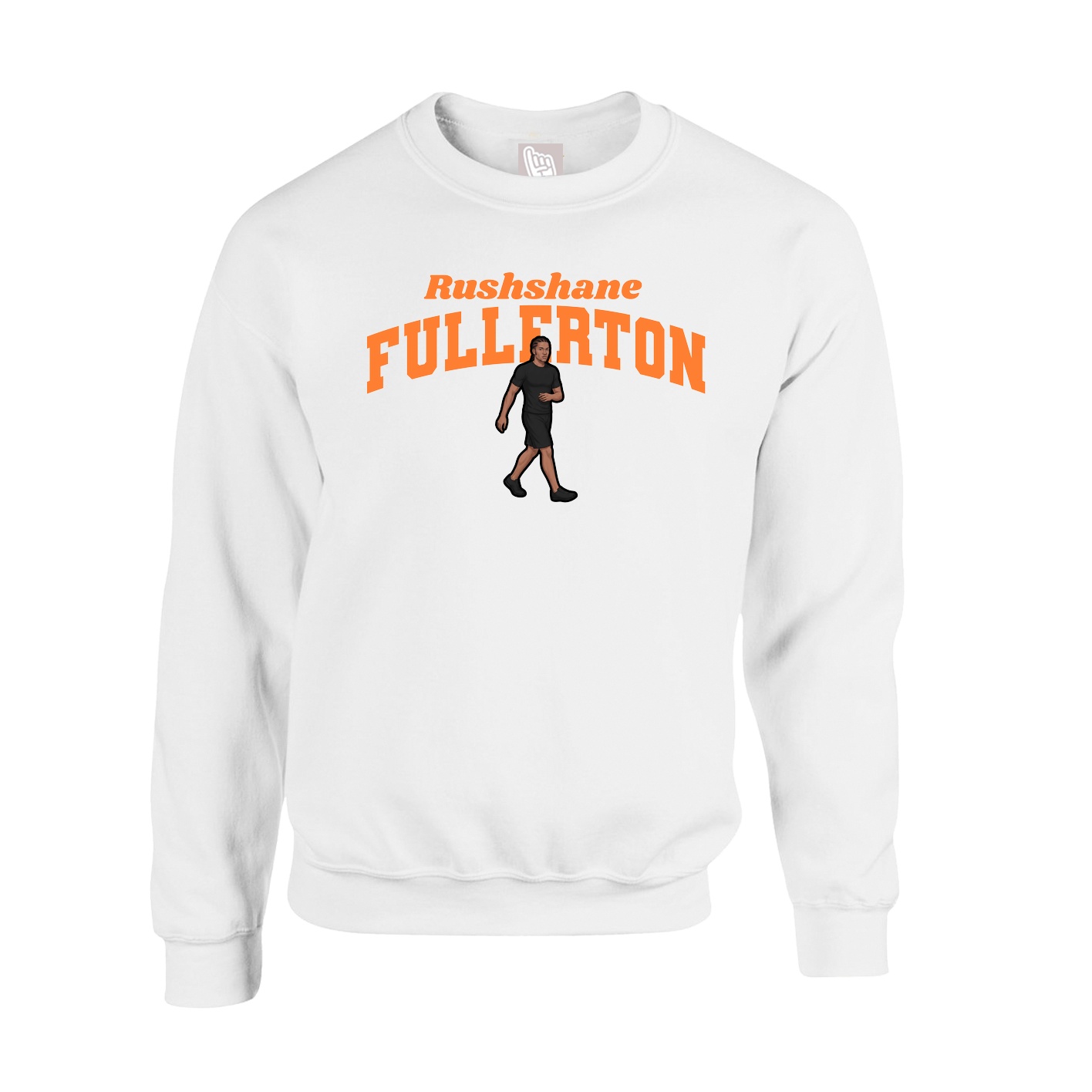 Fleece Crew — Signature Arch in White