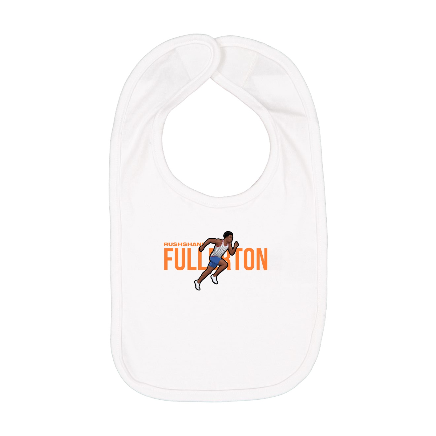 Infant Bib — Player Name in White