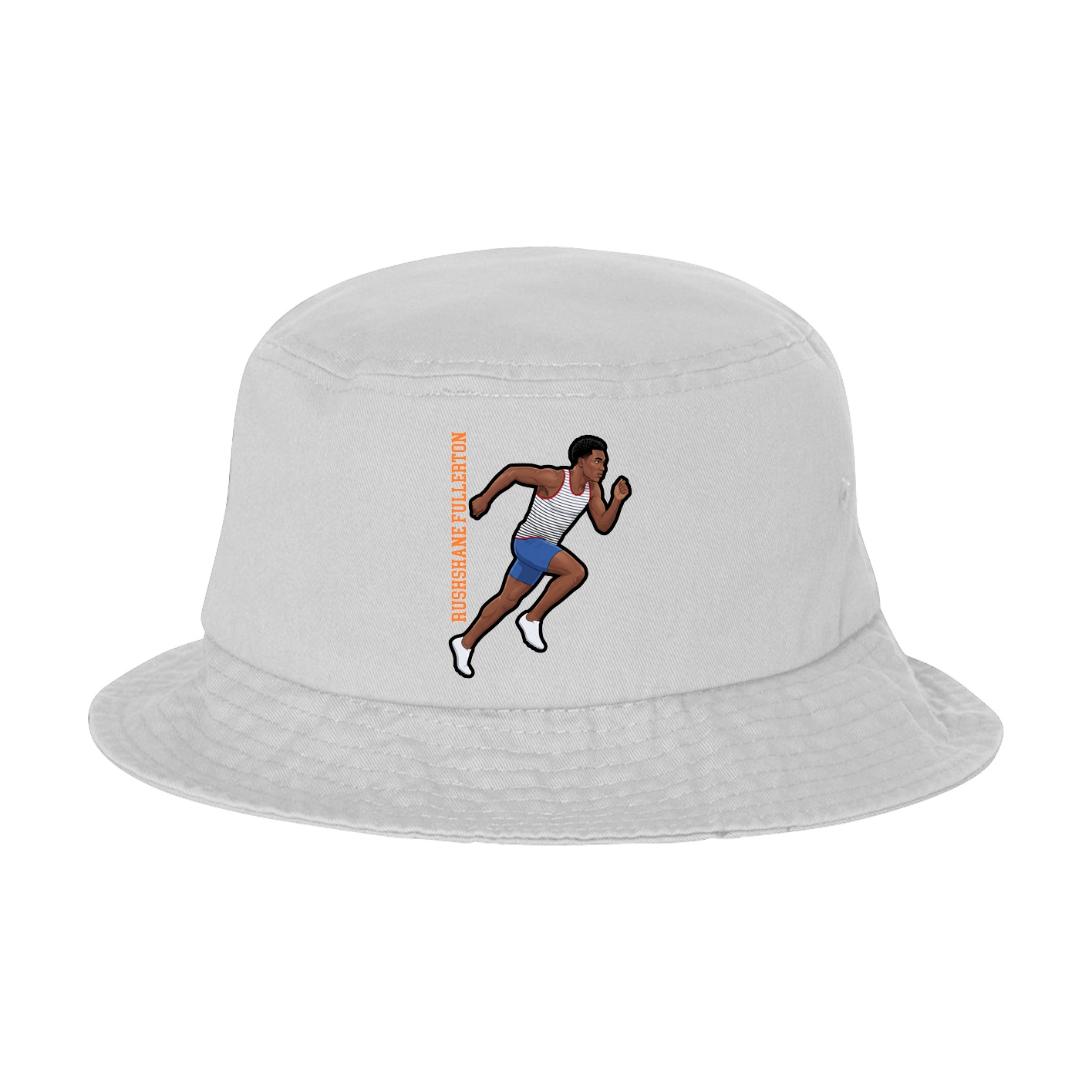 Bucket Cap — Name Vertical in White