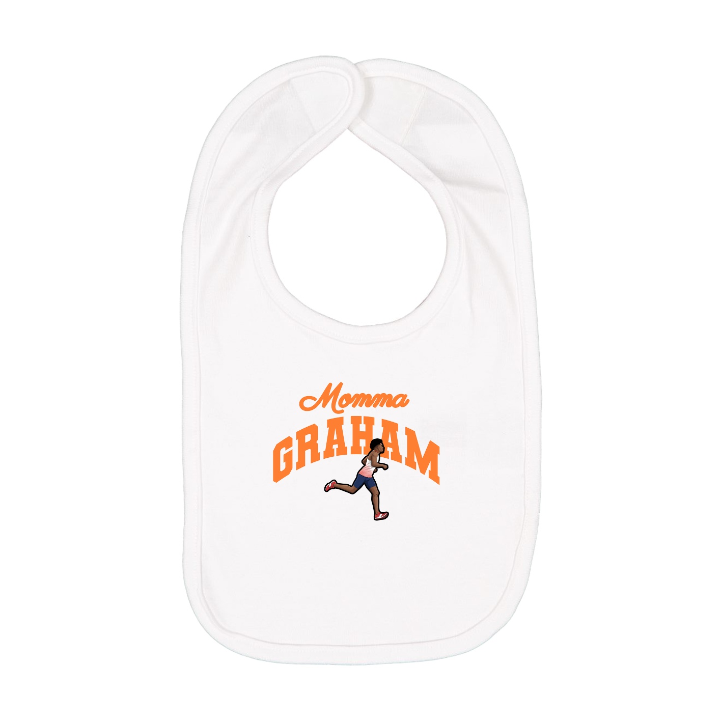 Infant Bib — Mothers Day Arch in White