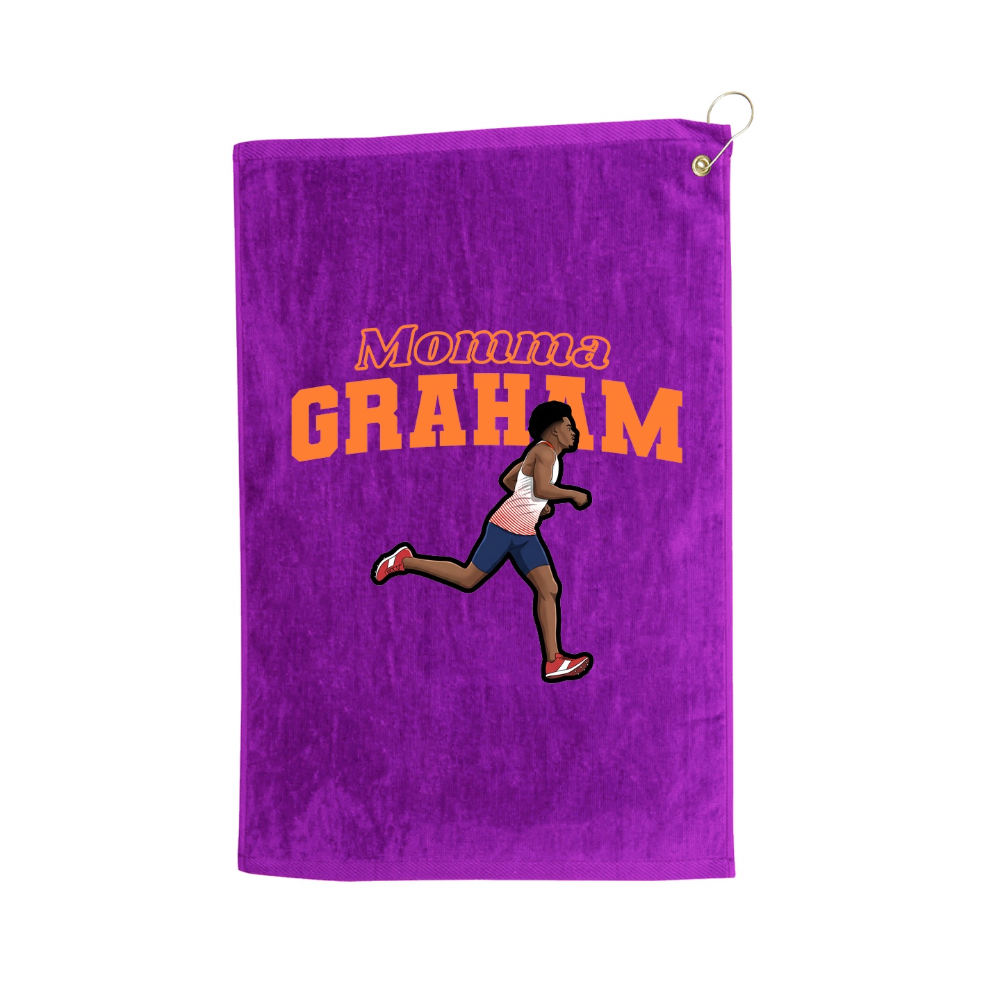 Golf Towel — Mothers Day Block in Purple