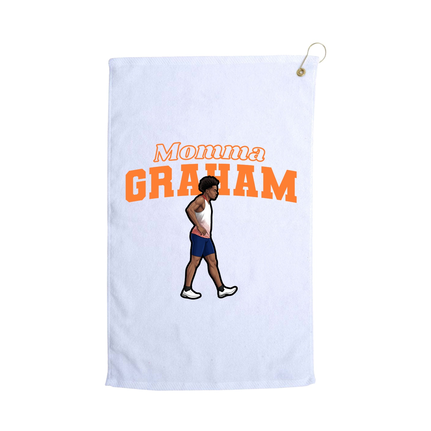 Golf Towel — Mothers Day Block in White