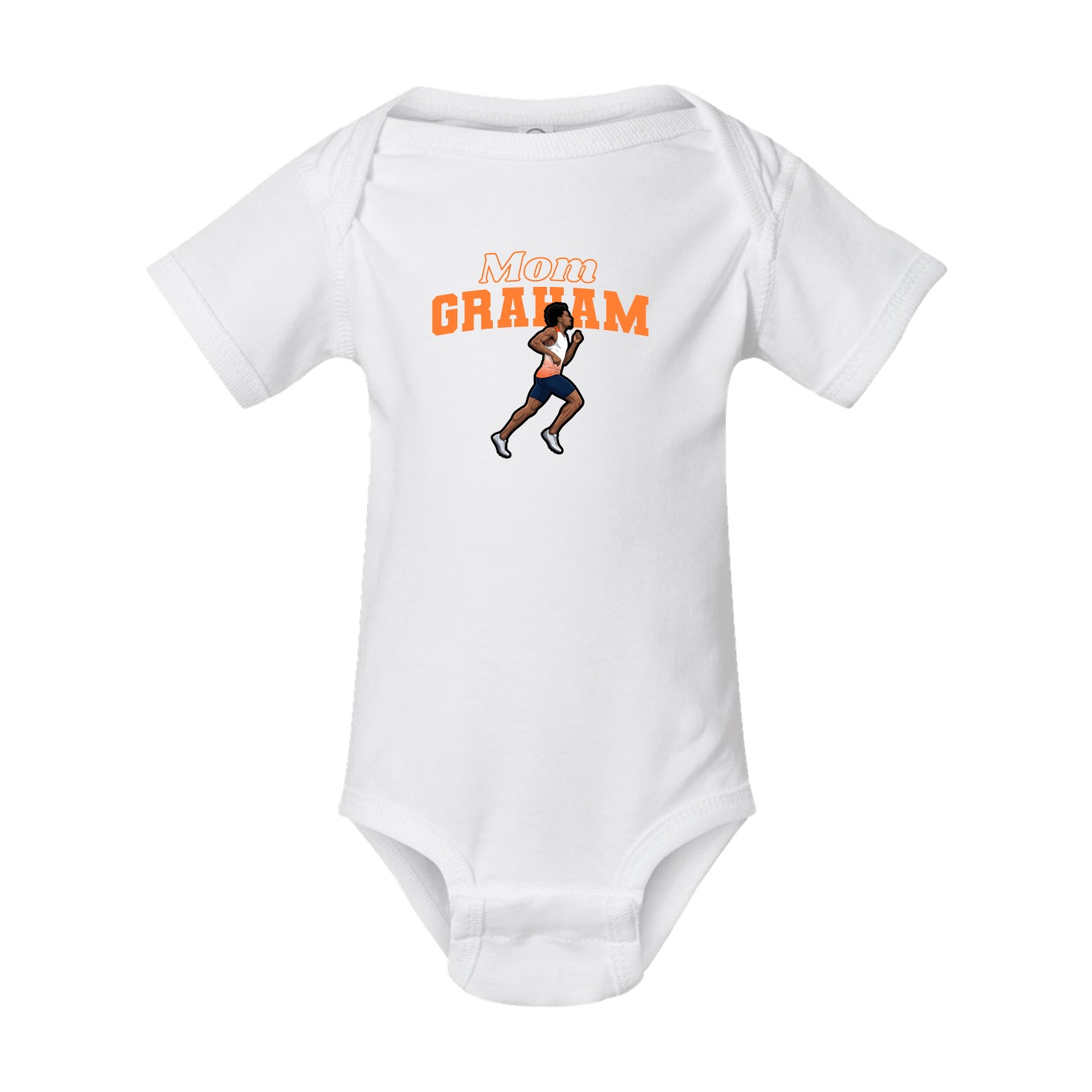 Baby Onesie — Mothers Day Block in White