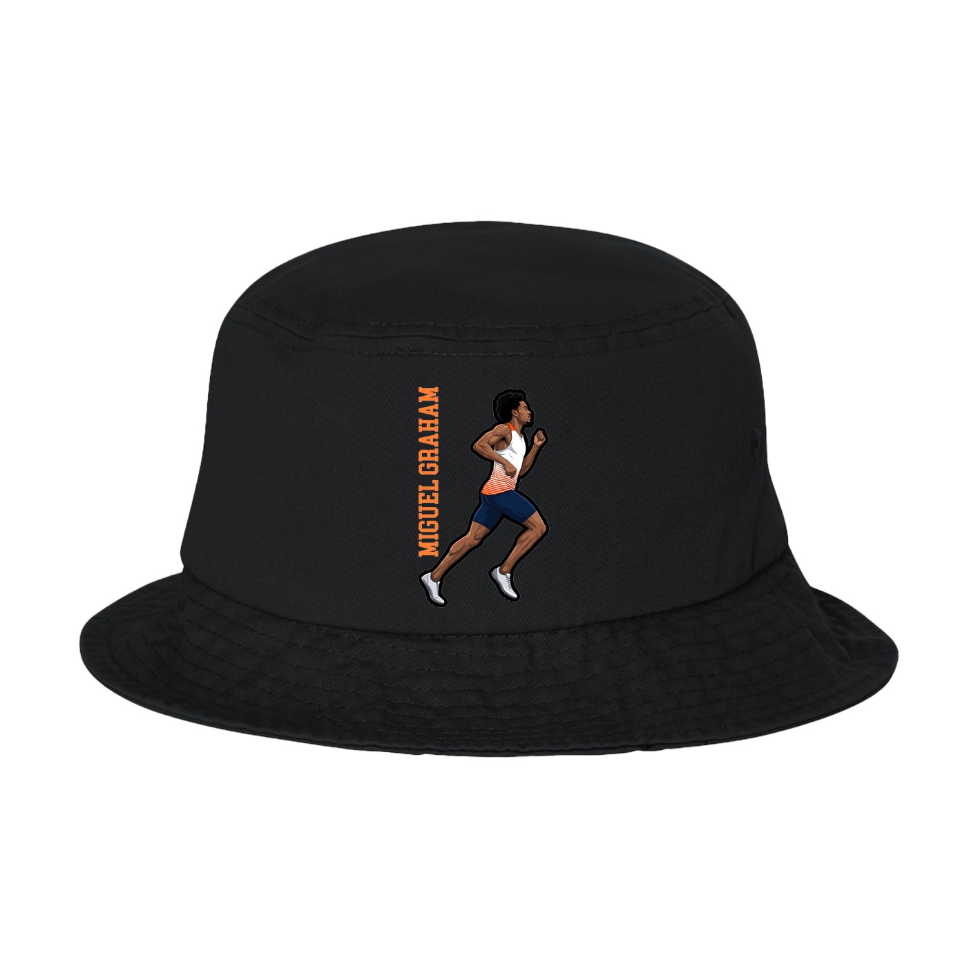 Bucket Cap — Name Vertical in Black