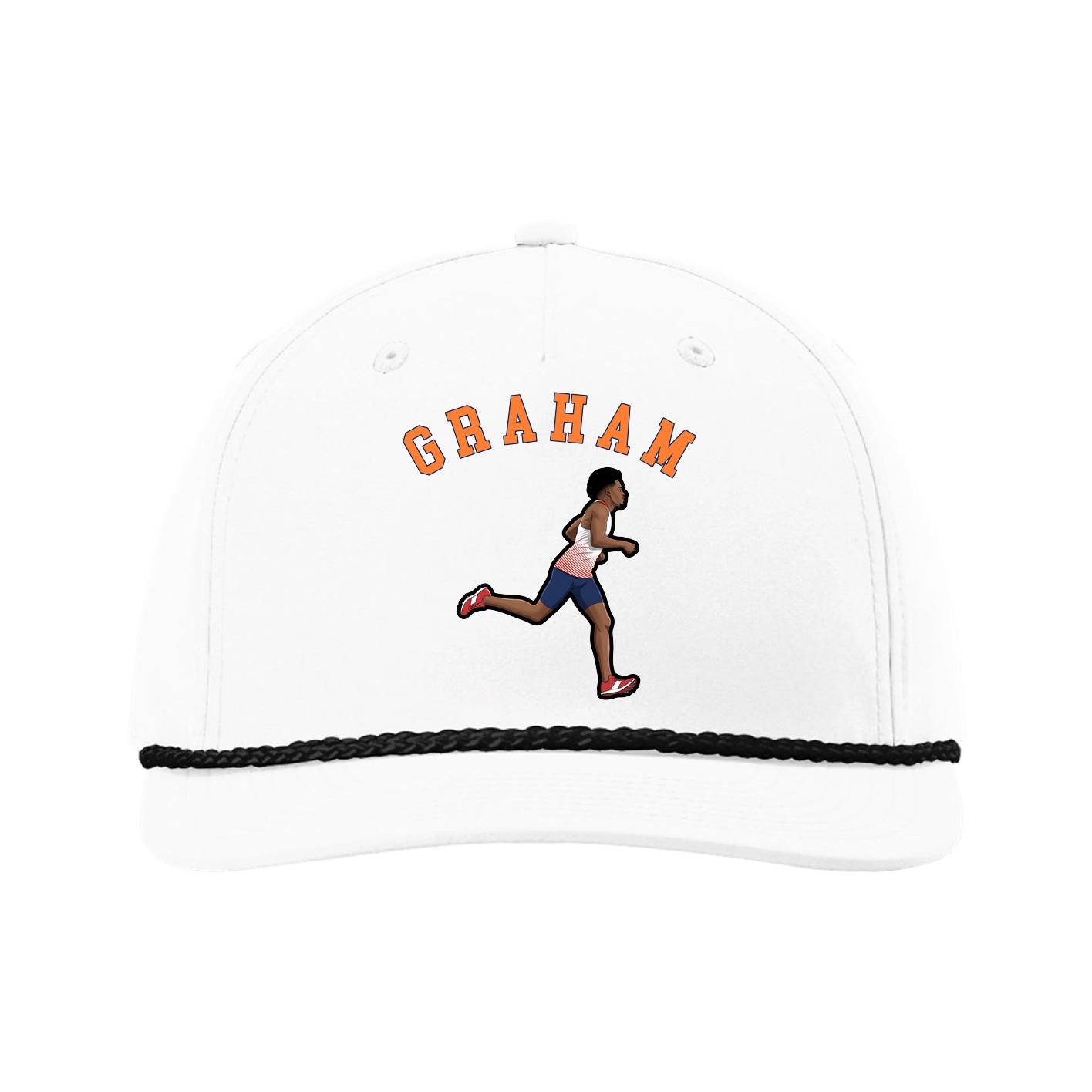 Five-Panel Classic Rope Cap — Shirsey Arch in White